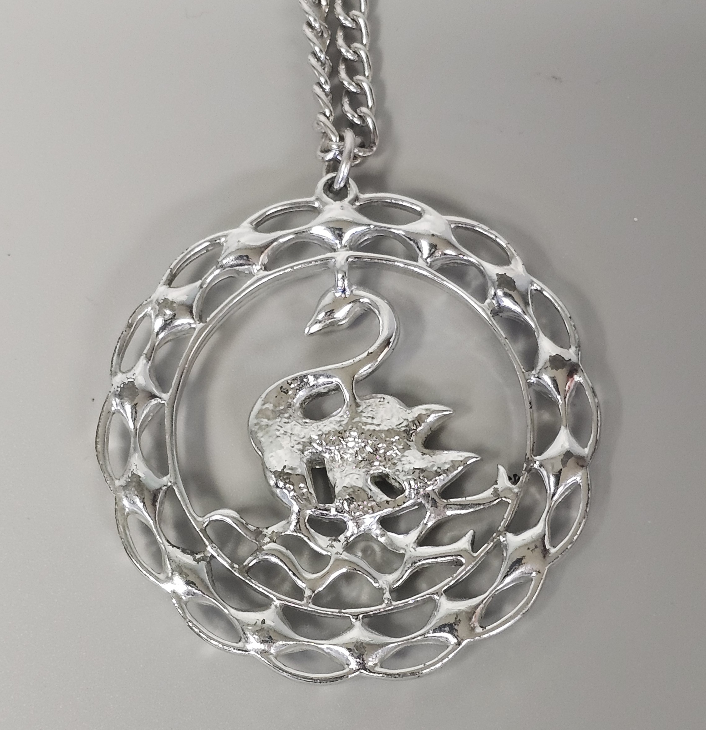 Sarah Coventry Swan Pendant Necklace
