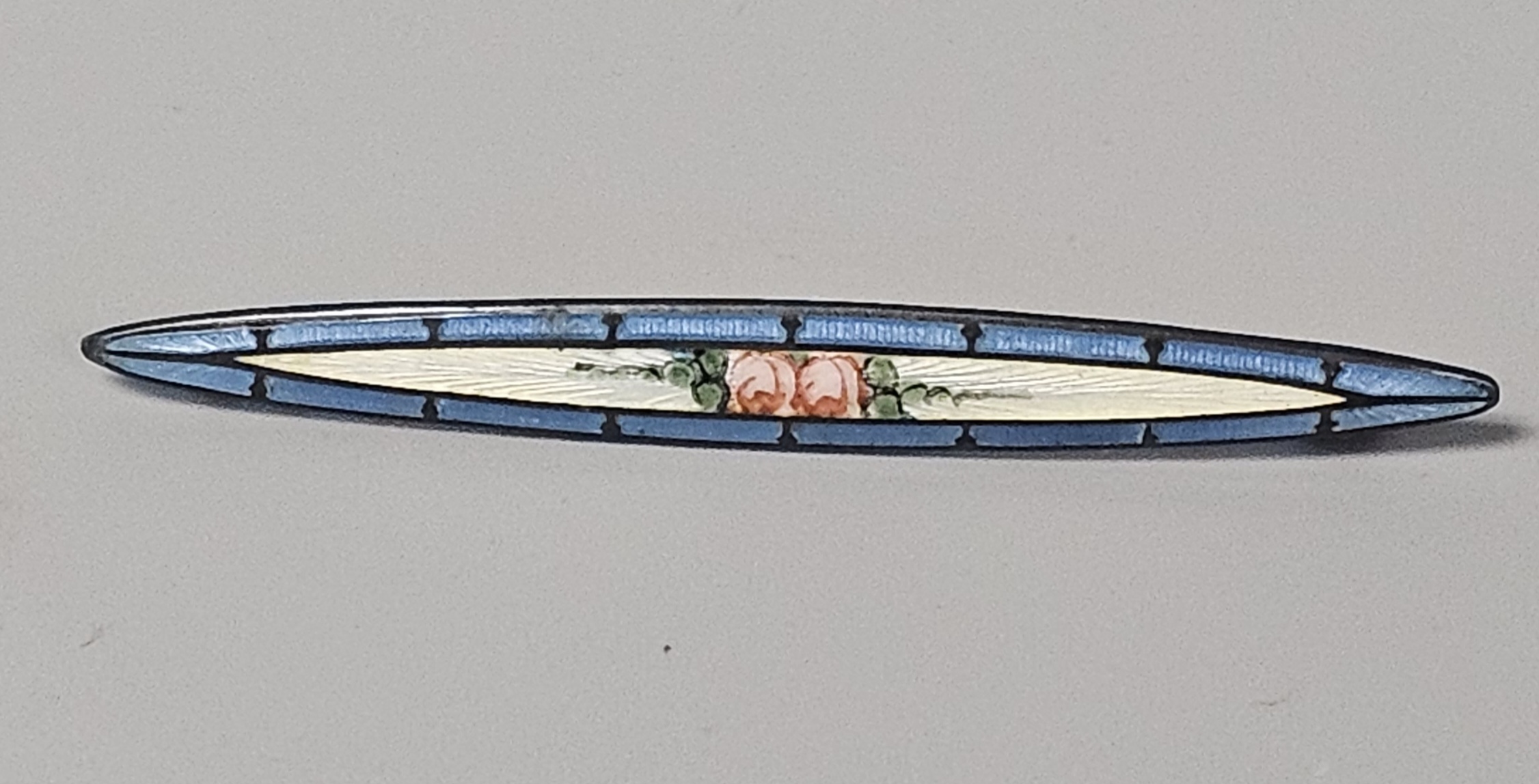 Art Deco Enamel Bar Brooch
