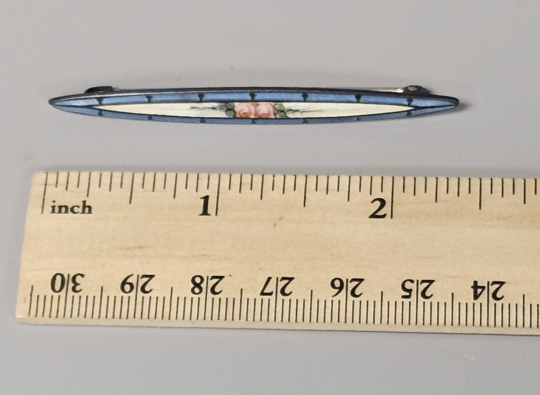 Art Deco Enamel Bar Brooch