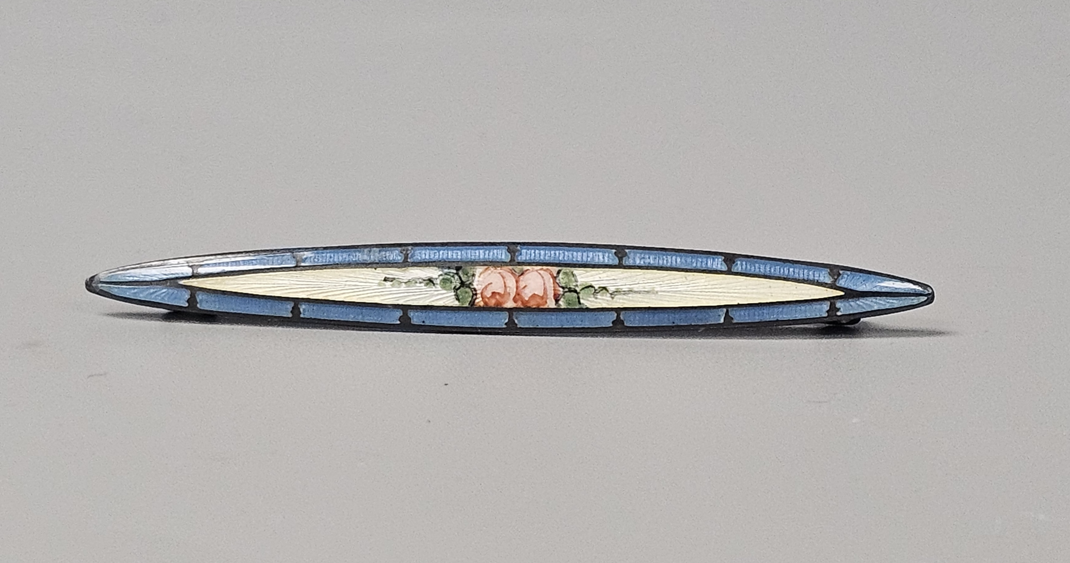 Art Deco Enamel Bar Brooch