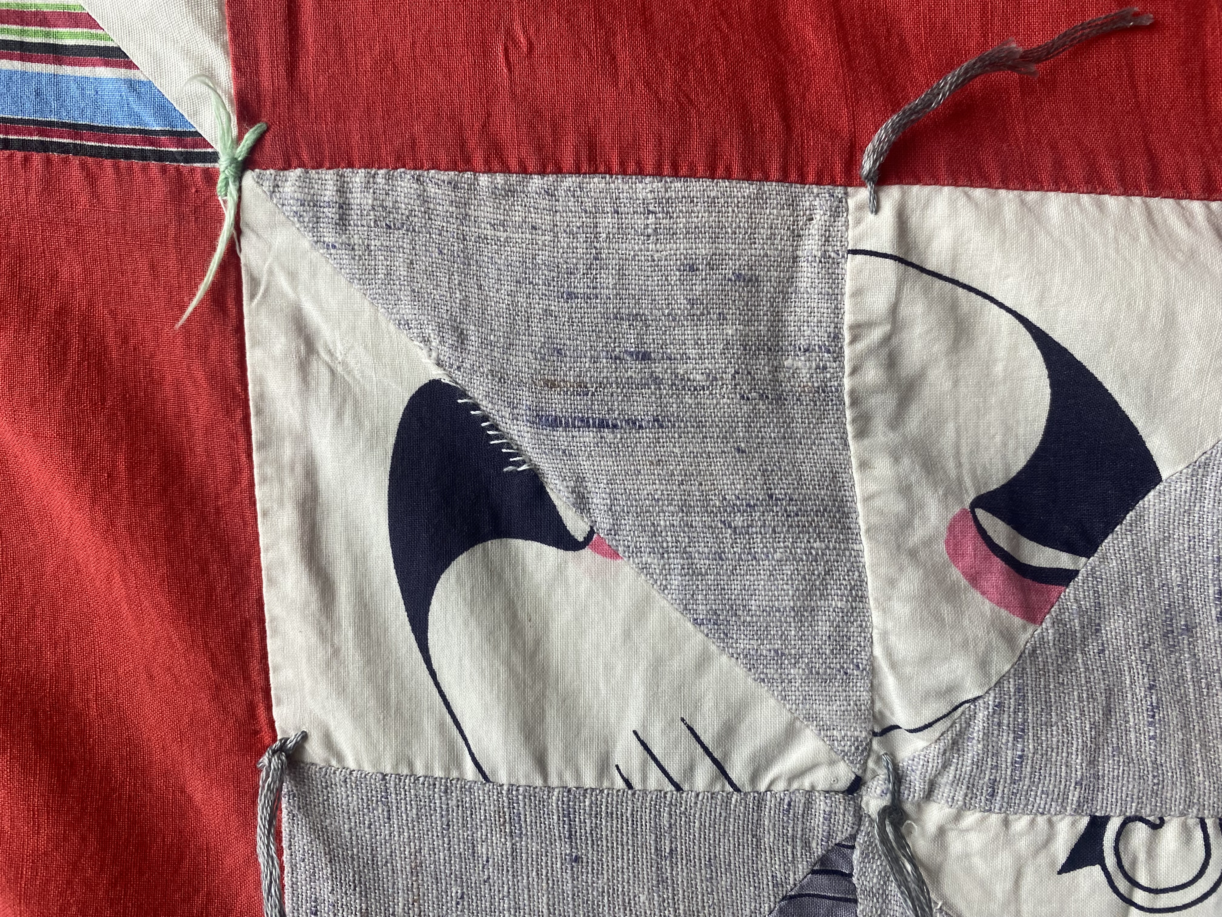 Vintage Mid-Century Pinwheel Utility Quilt