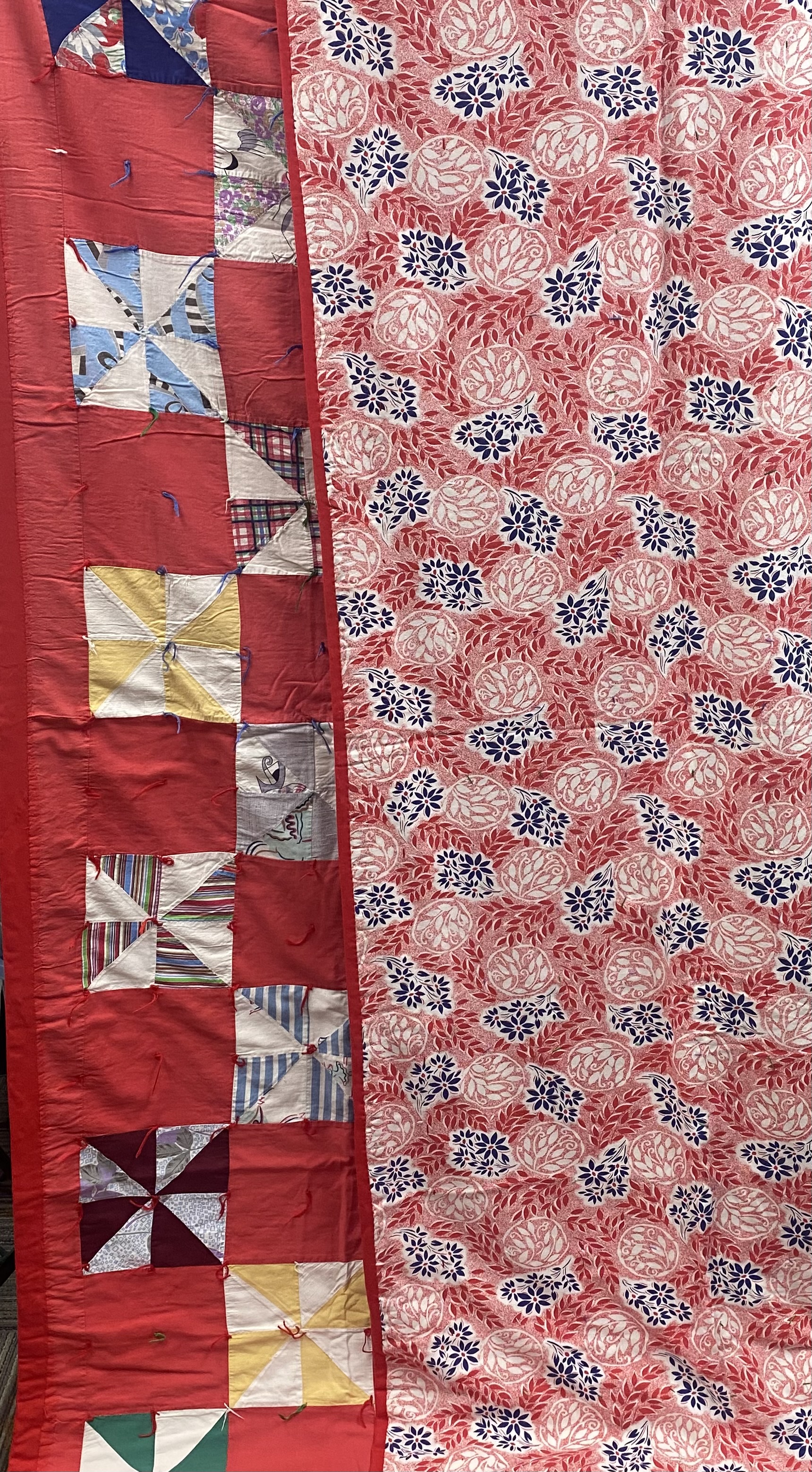 Vintage Mid-Century Pinwheel Utility Quilt