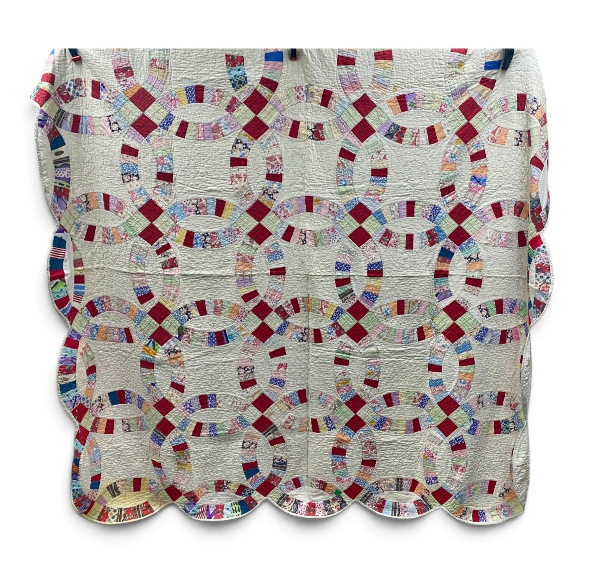Double Wedding Ring Cotton Quilt