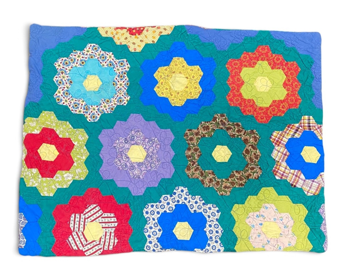 Grandmother's Flower Garden Quilted Sham