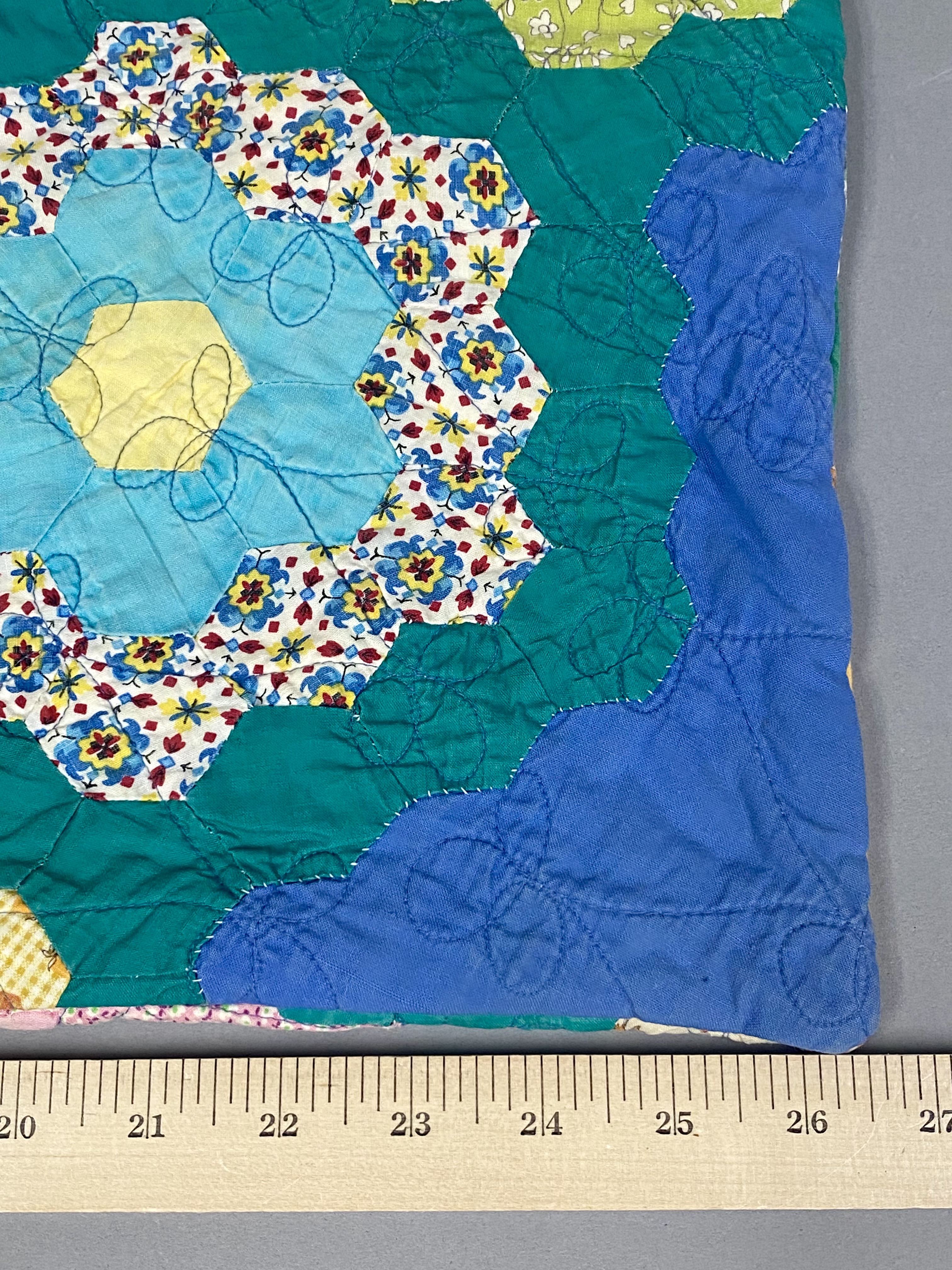 Grandmother's Flower Garden Quilted Sham