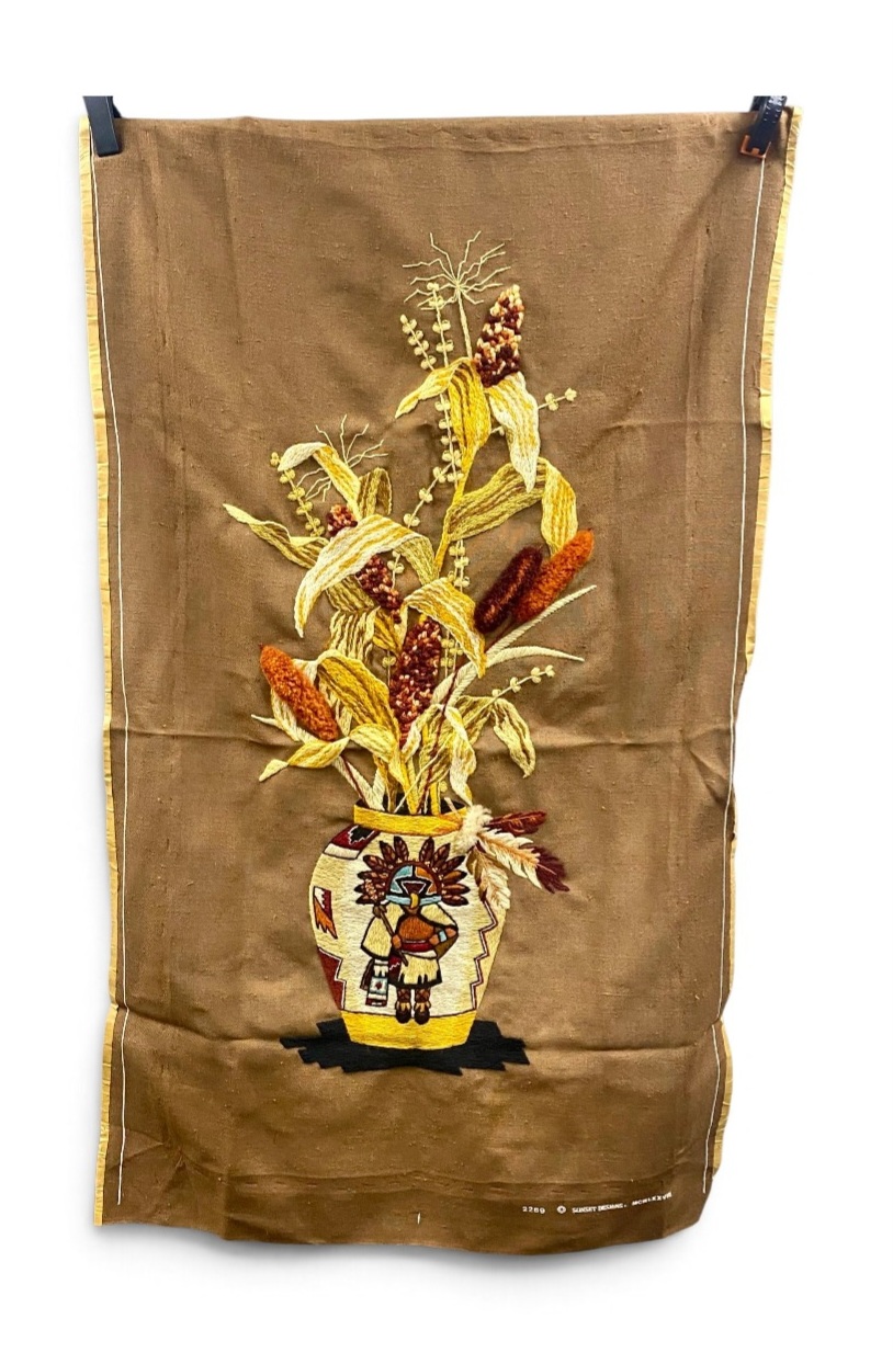 Sunset Designs Kachina Crewel Embroidery