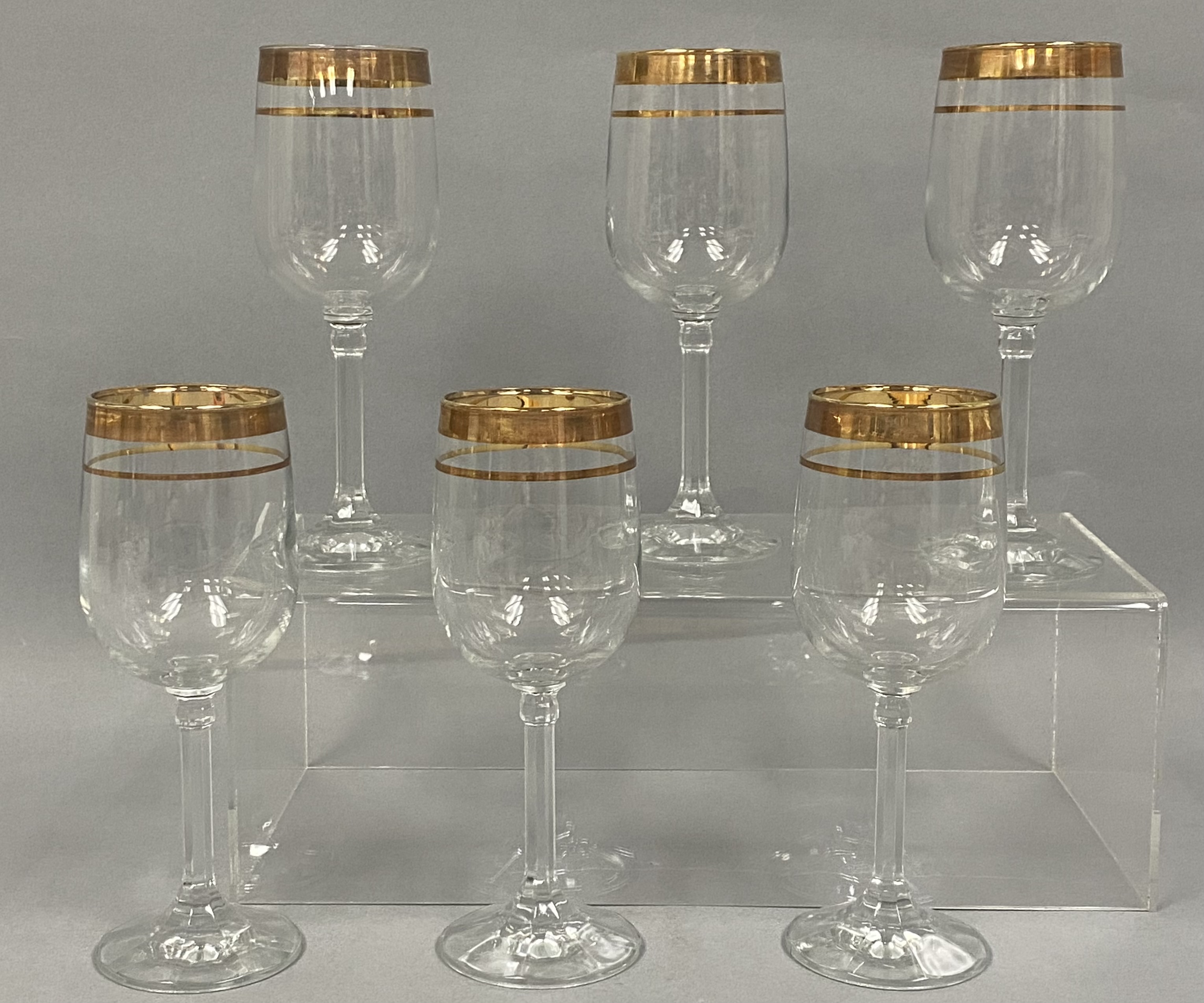 Set of Six Versailles Crystal Stemware