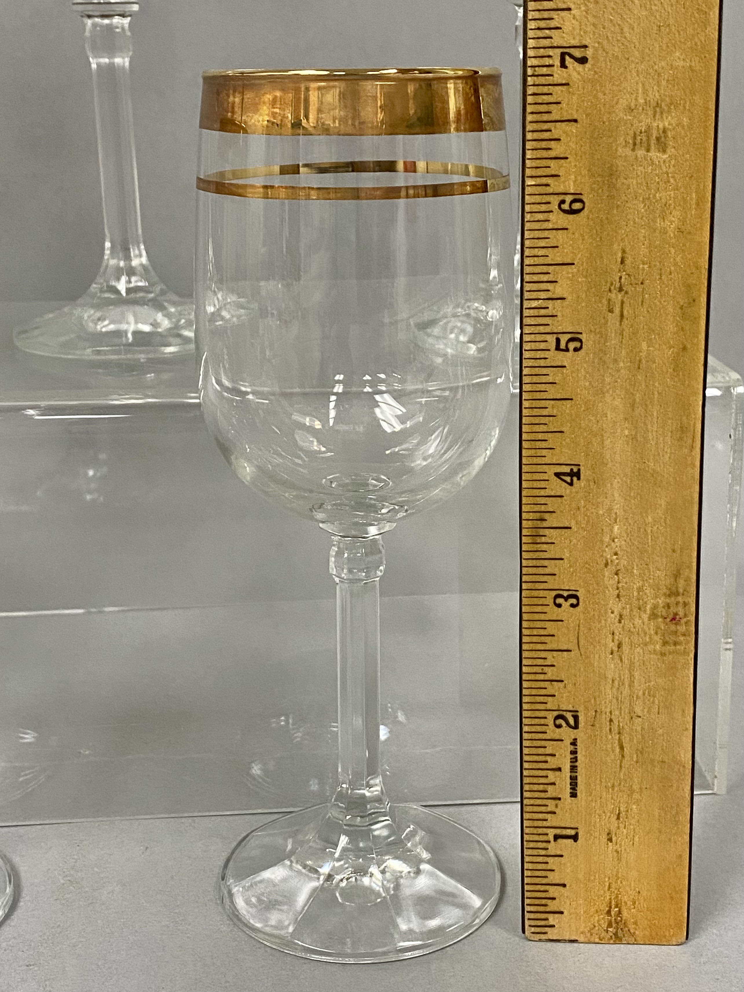 Set of Six Versailles Crystal Stemware