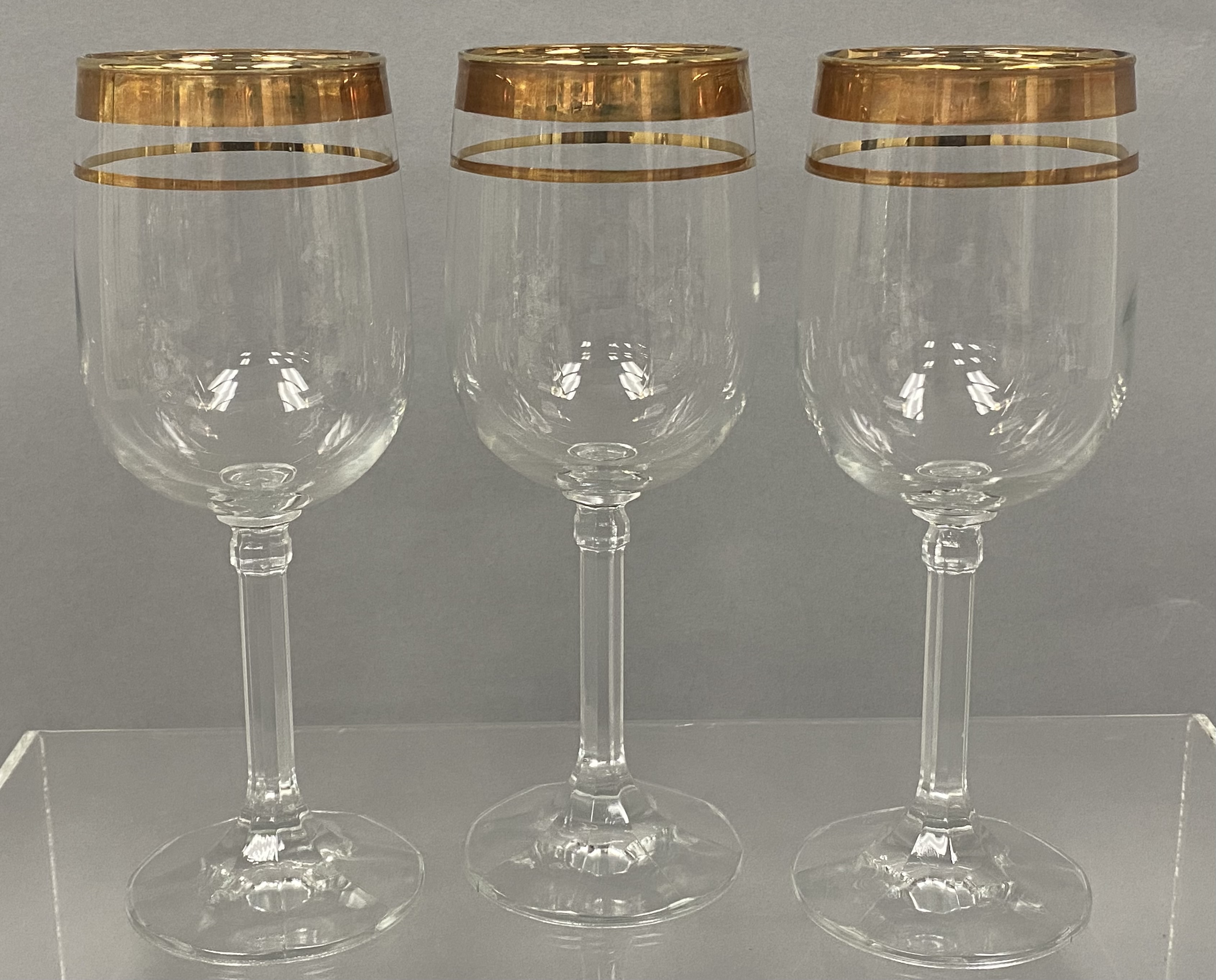 Set of Six Versailles Crystal Stemware