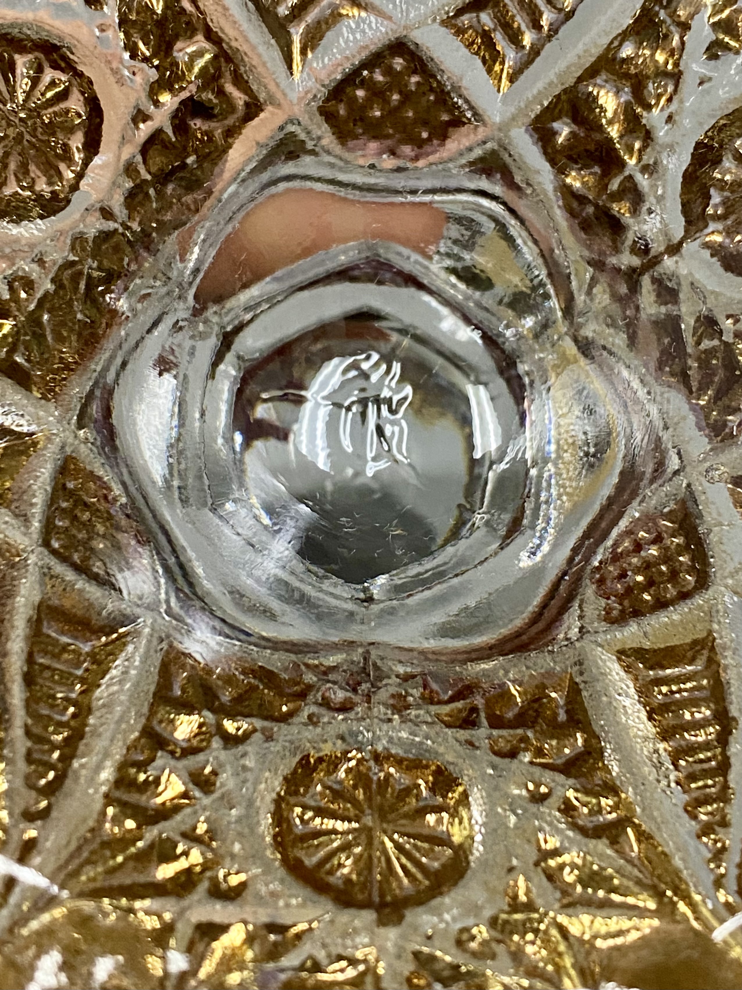 Nippon Tray and Gilded Glass Compote