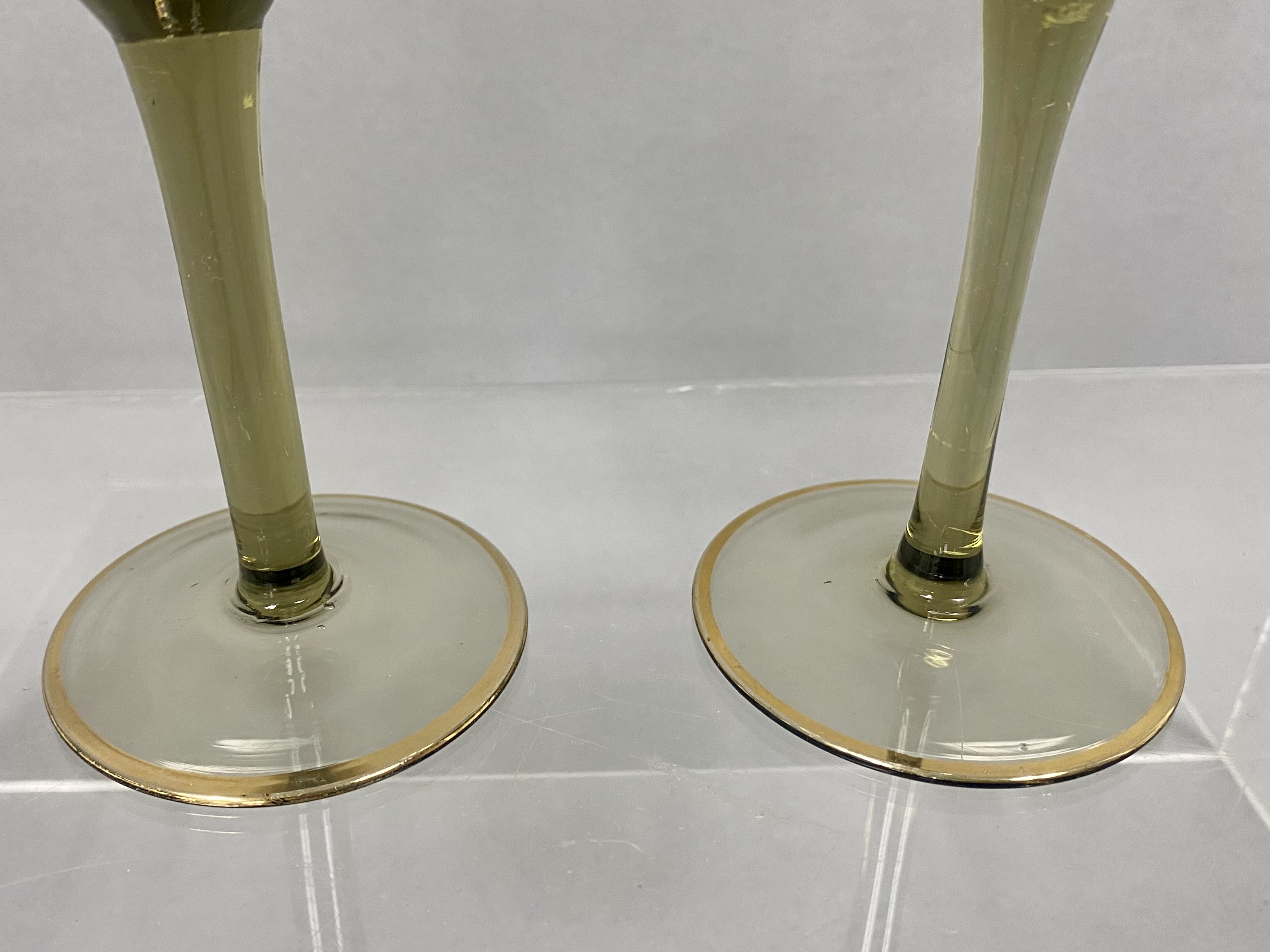 Five Gilt Mid-Century Modern Glasses