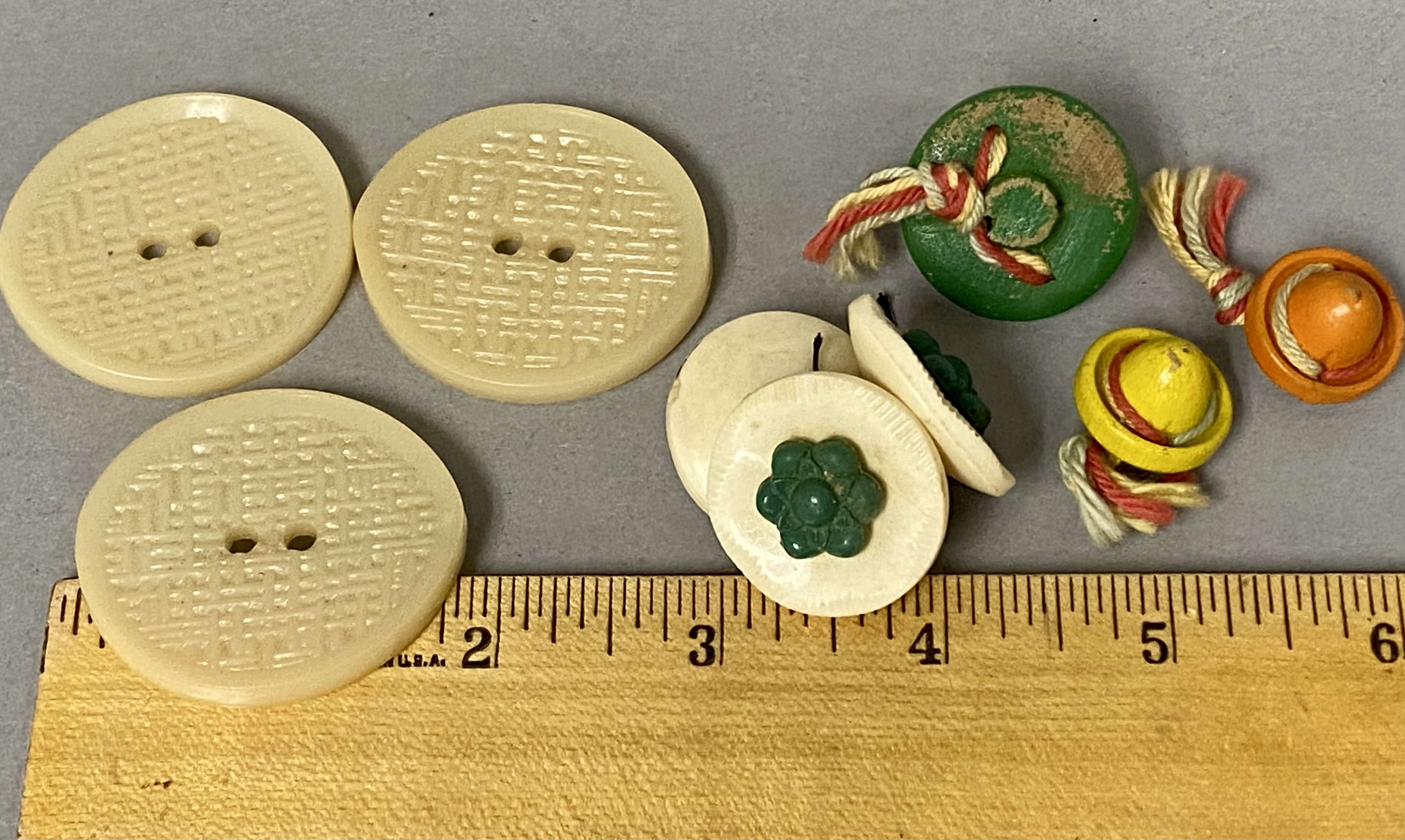 Assortment of Vintage Early Plastic Buttons