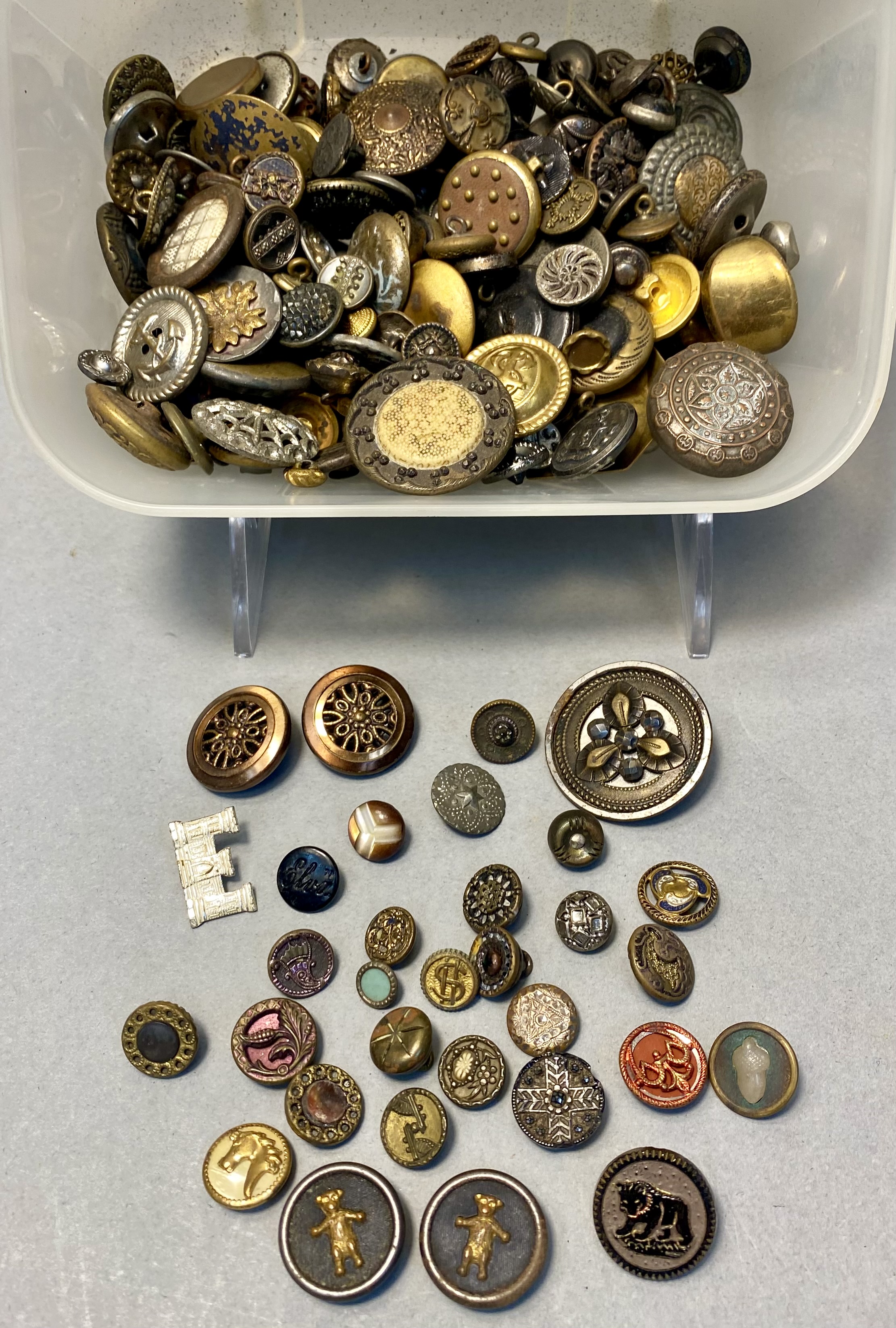 Assortment of Antique and Vintage Buttons