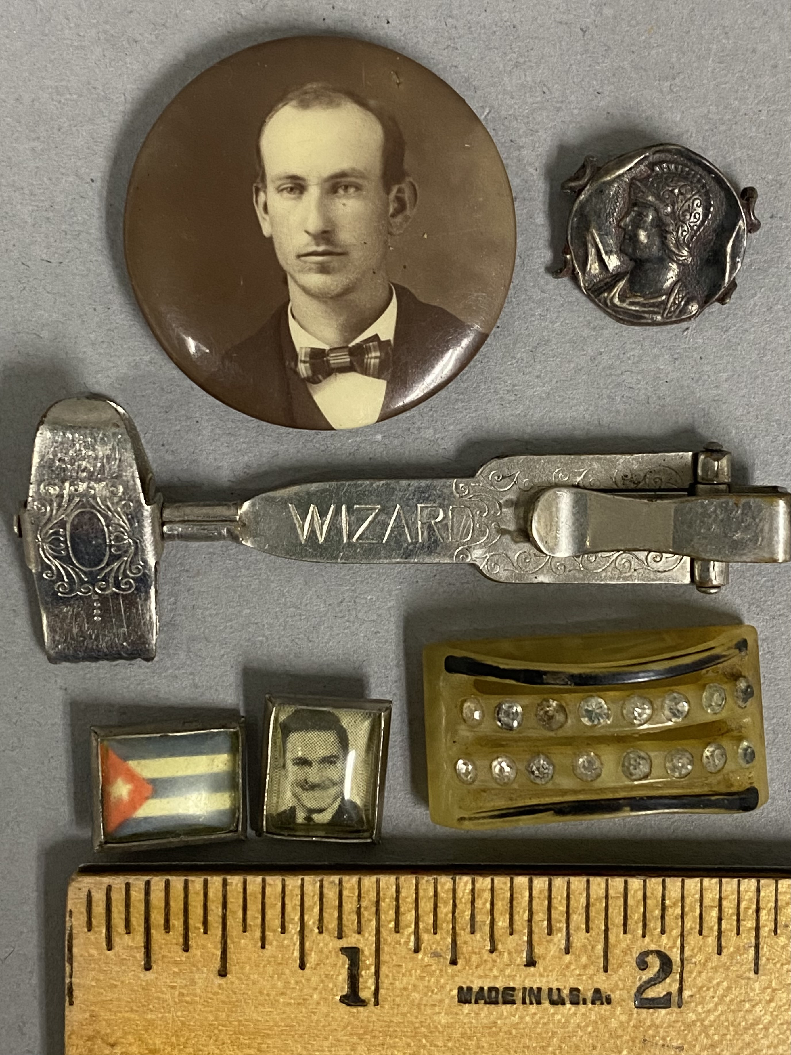 Collection of Vintage Buttons and Collectibles
