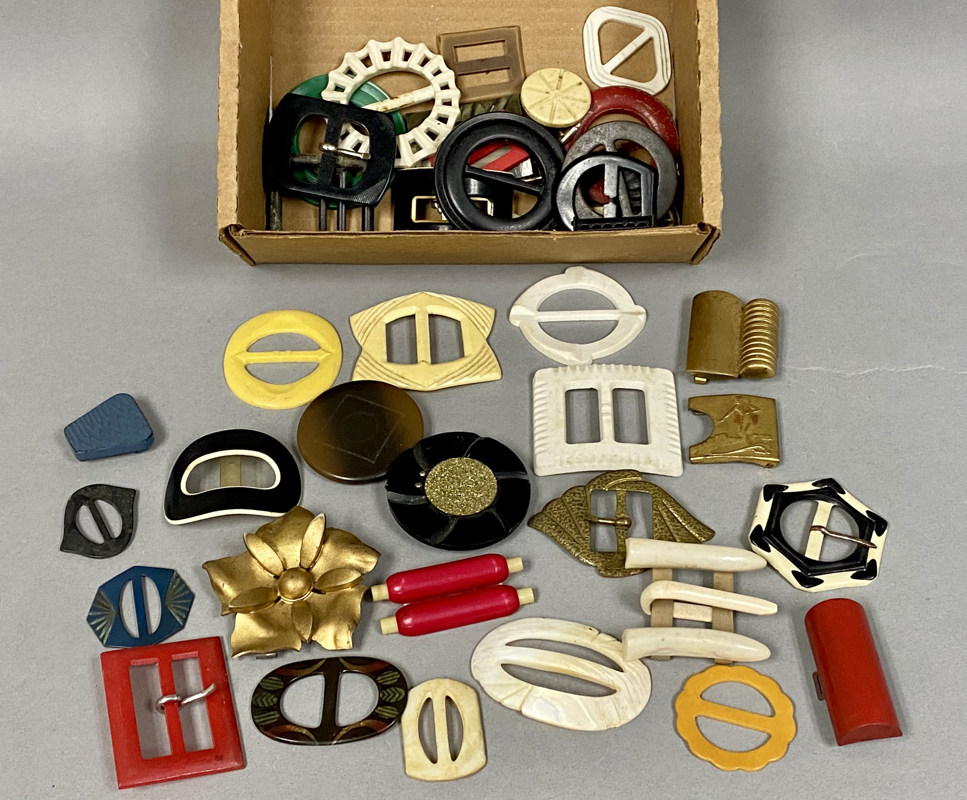 Assortment of Vintage Art Deco Fasteners