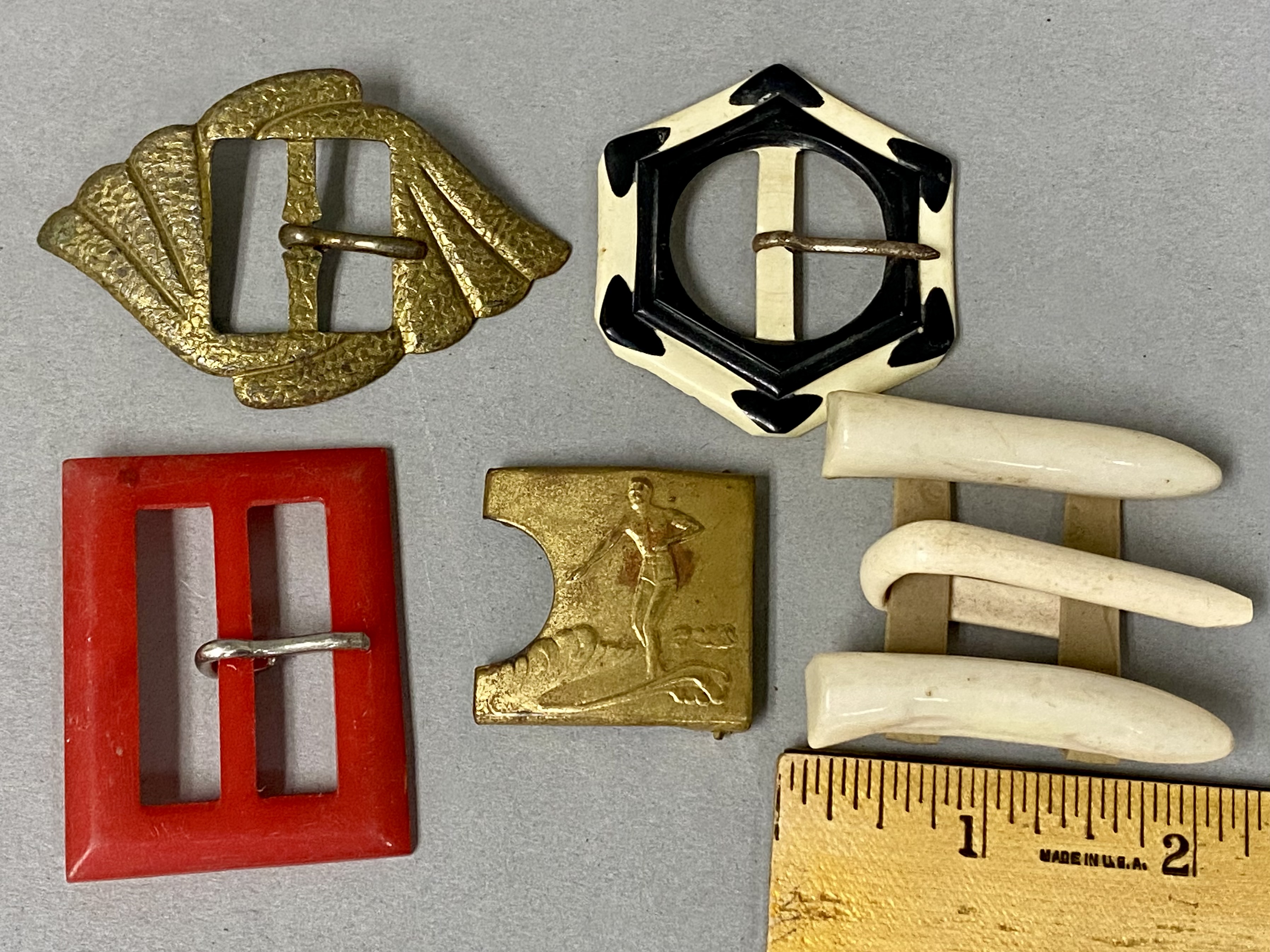 Assortment of Vintage Art Deco Fasteners
