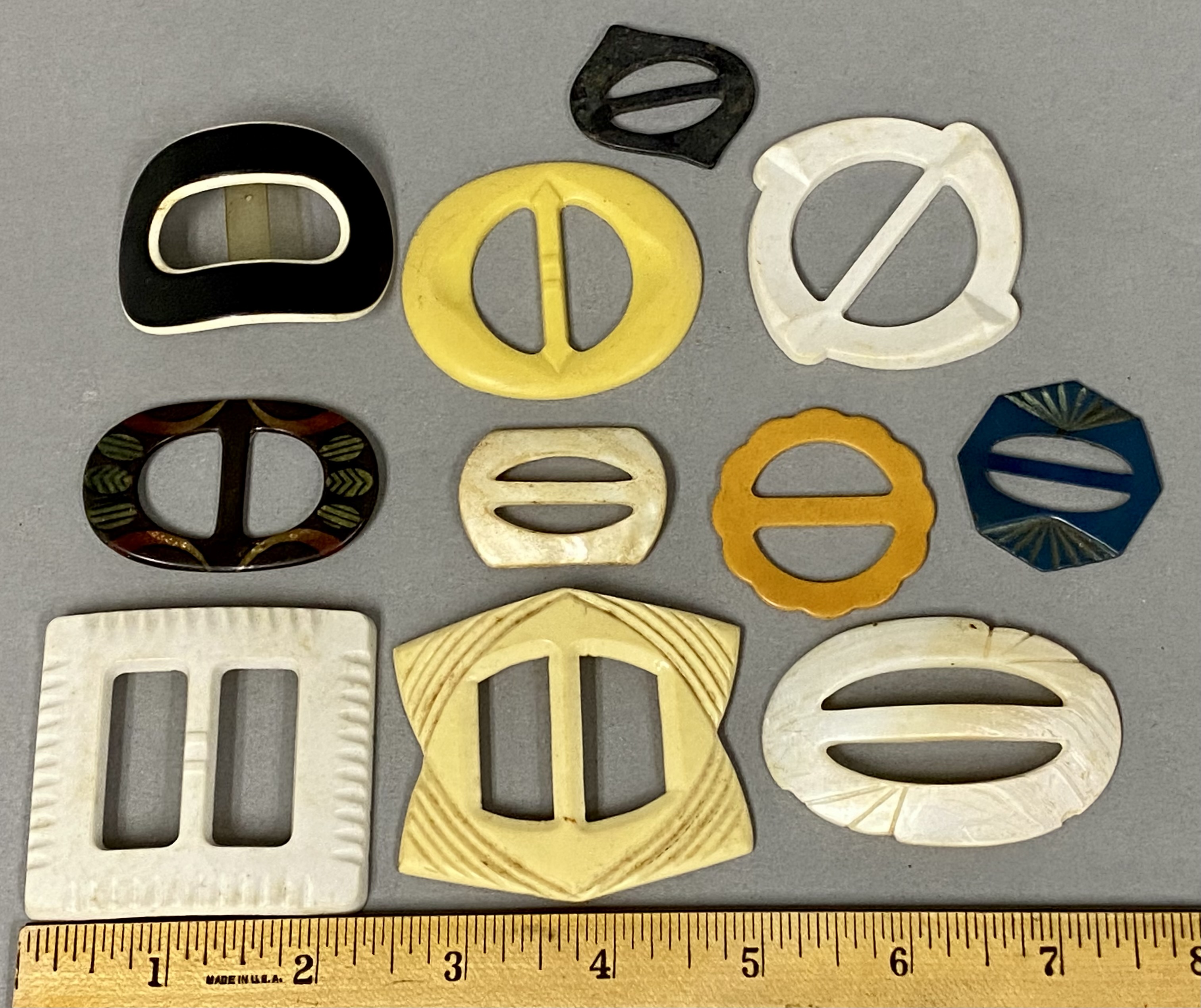 Assortment of Vintage Art Deco Fasteners