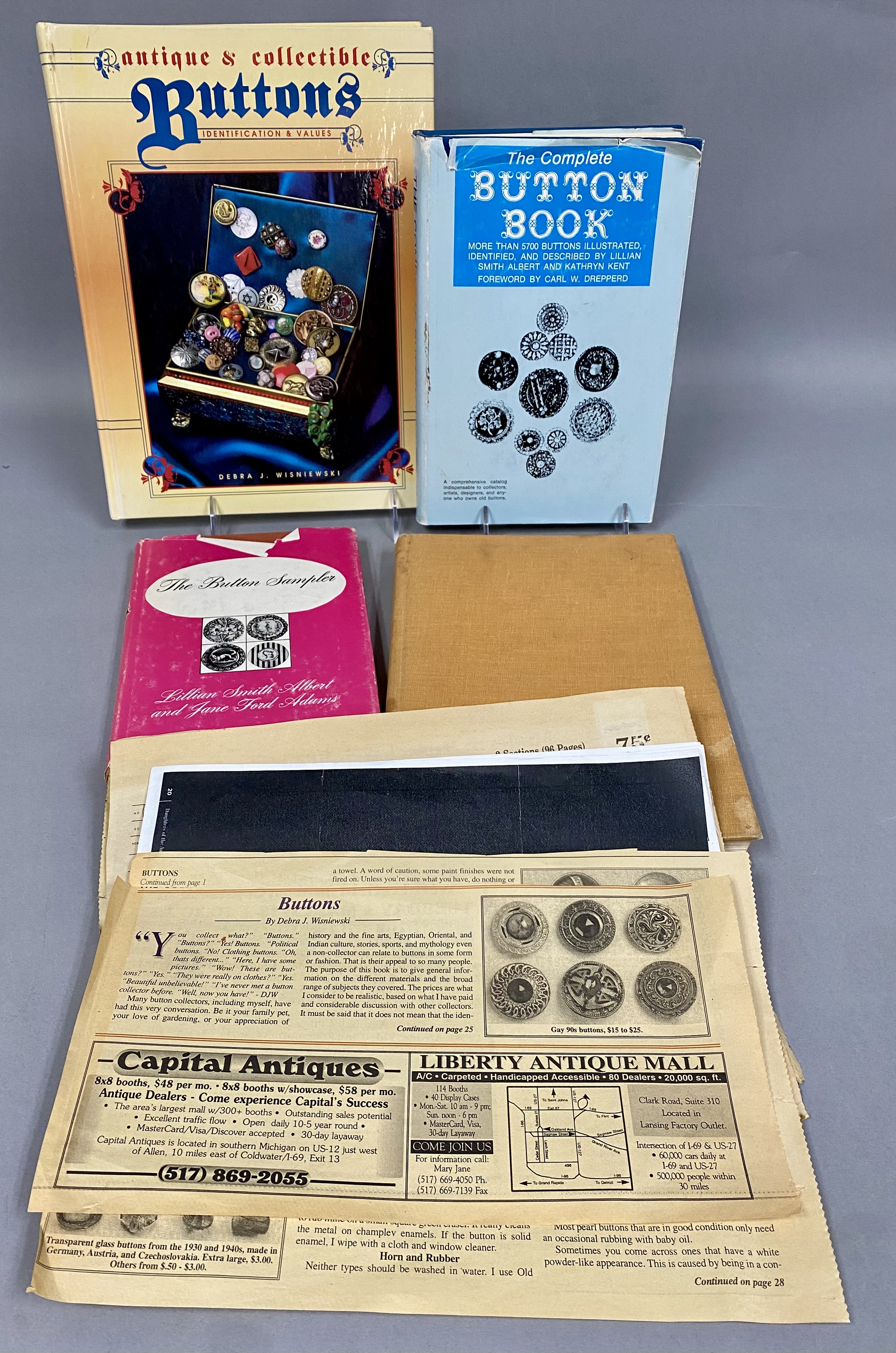 A Collection of Button Reference Books