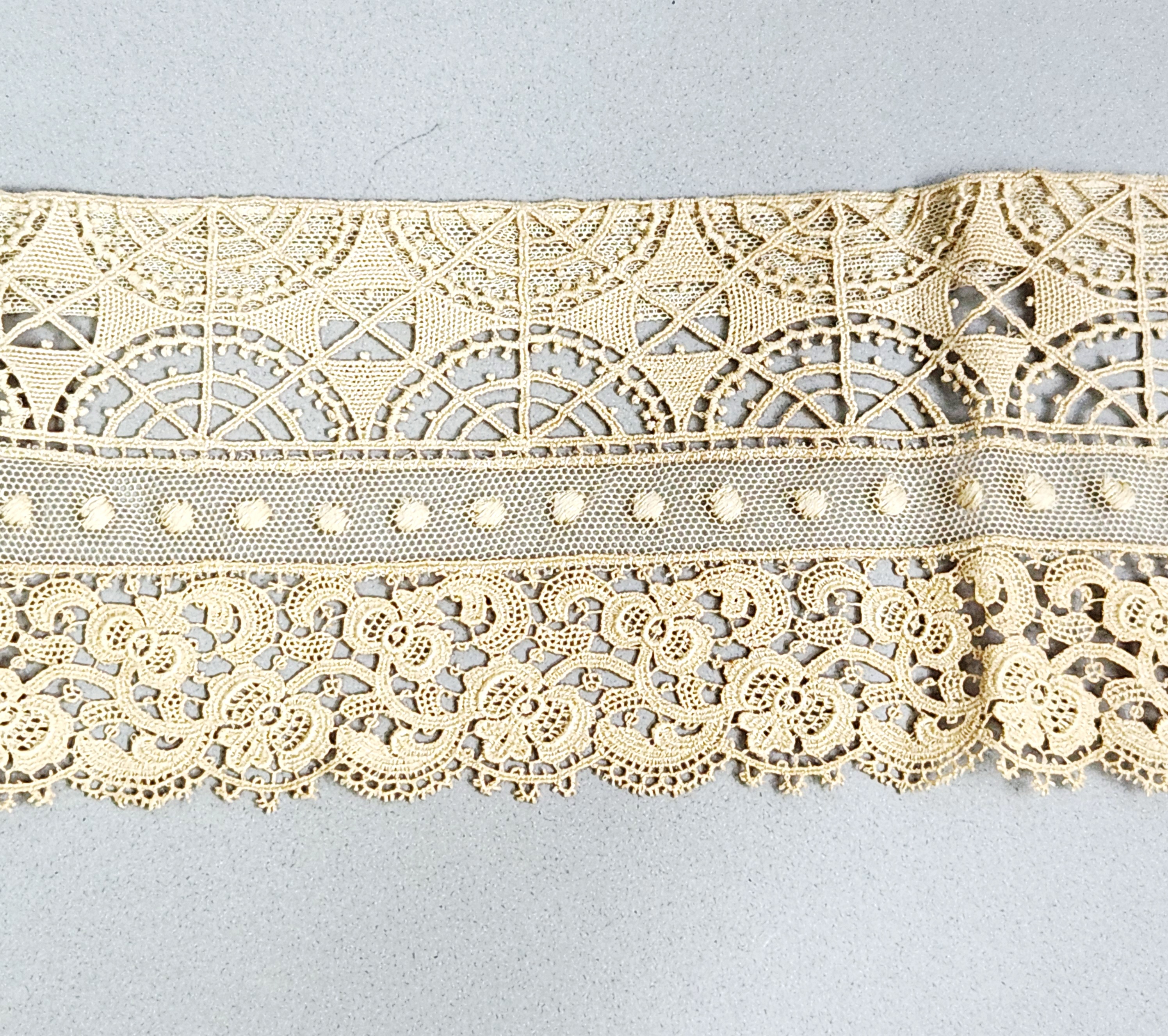 Vintage Madeira Embroidered Lace Border