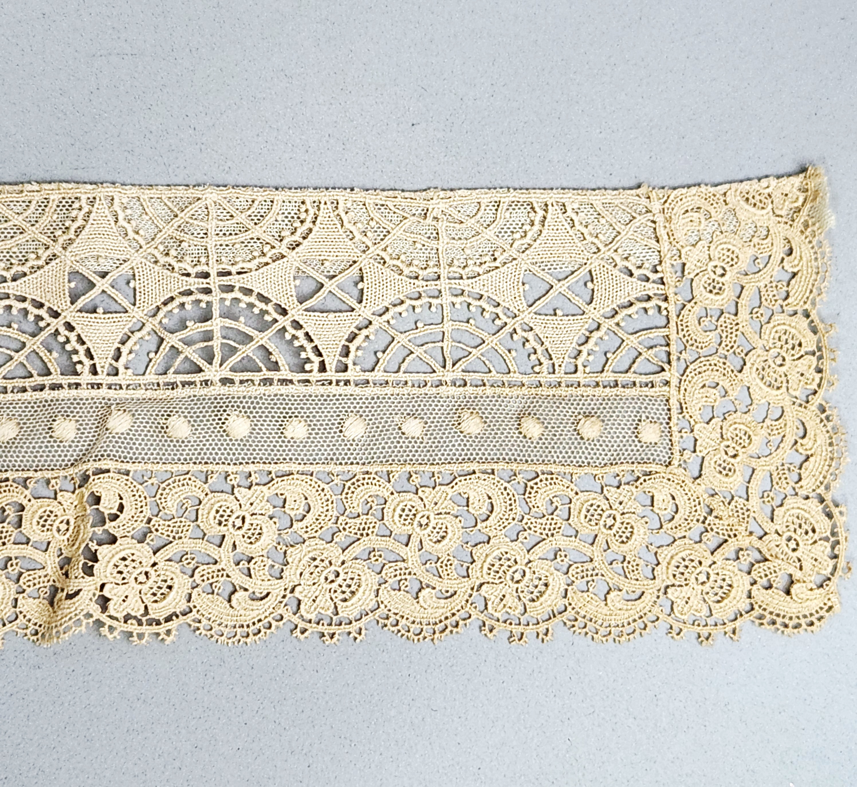 Vintage Madeira Embroidered Lace Border