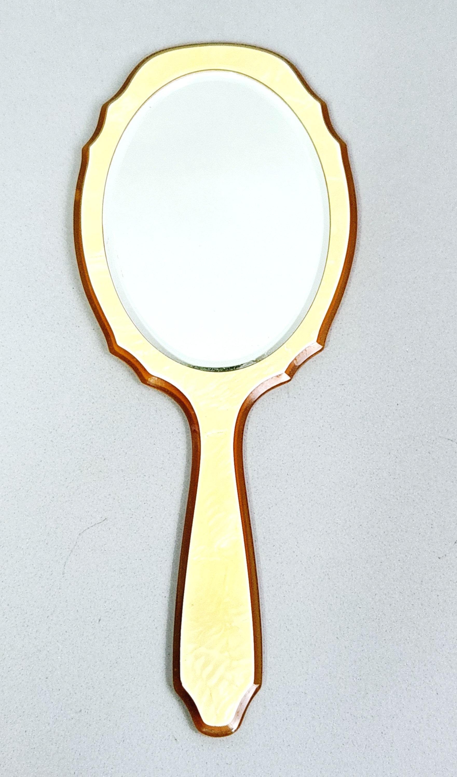 Vintage Pearloid & Celluloid Hand Mirror