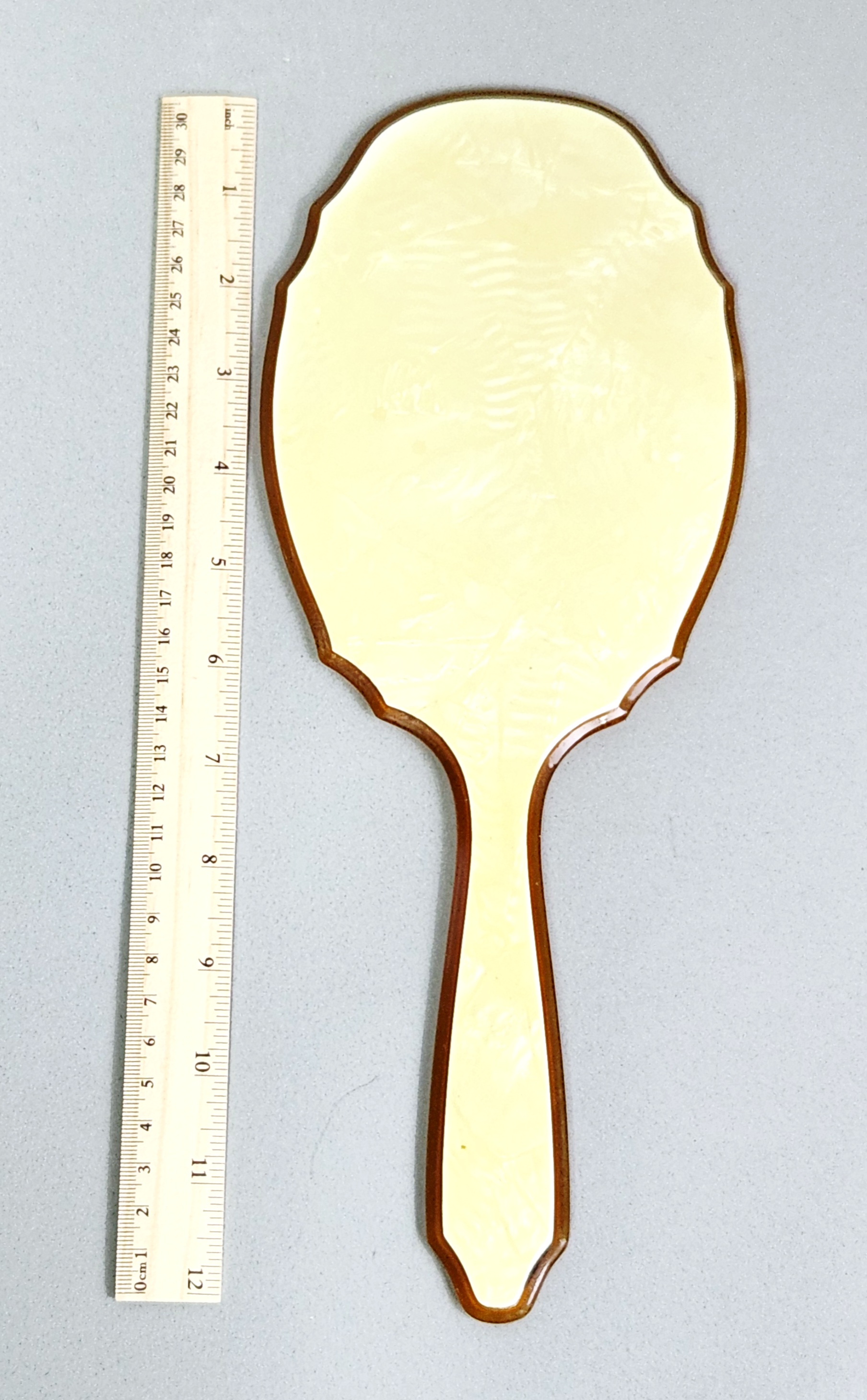 Vintage Pearloid & Celluloid Hand Mirror