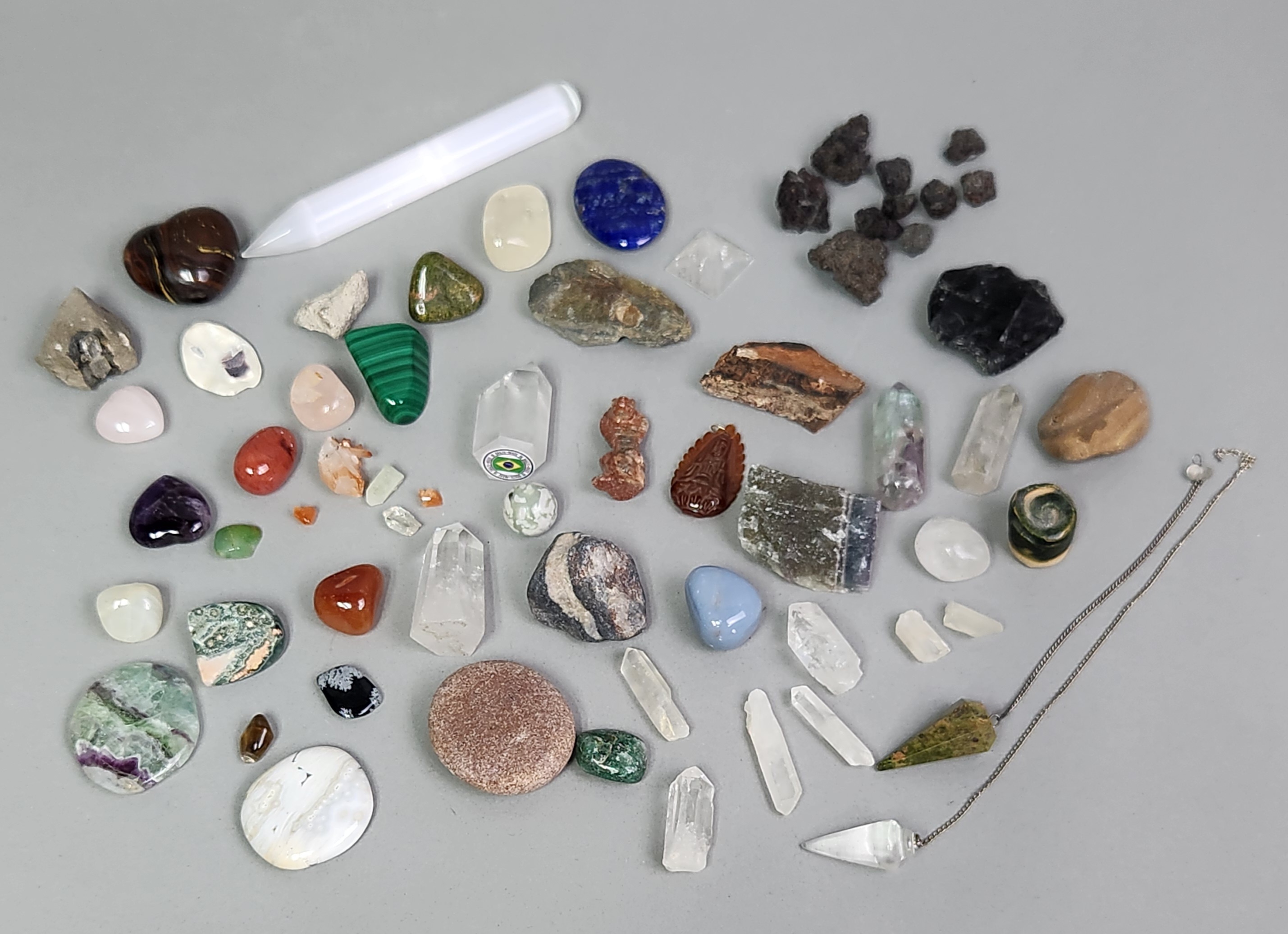 Assortment of Mineral Specimens and Crystals