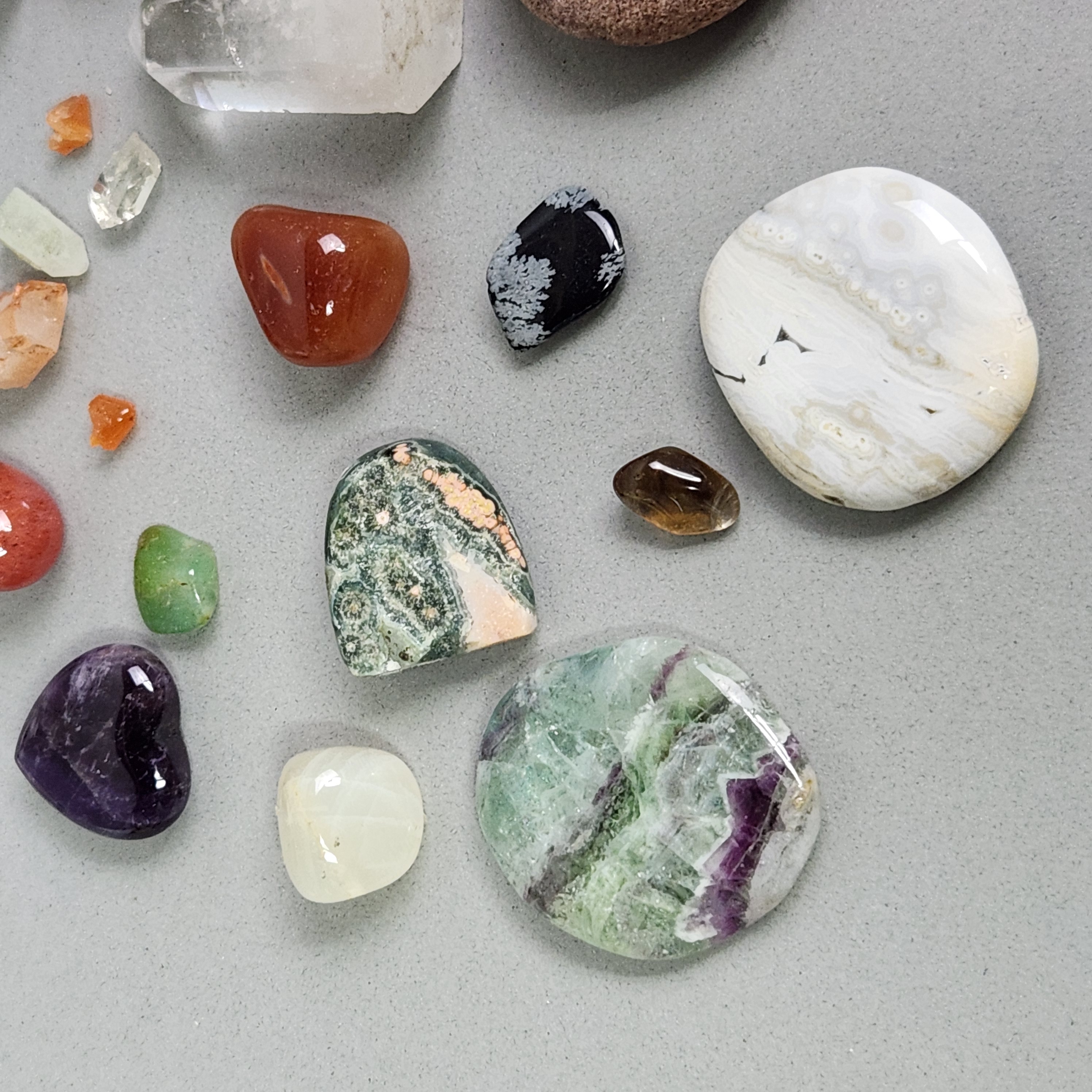 Assortment of Mineral Specimens and Crystals