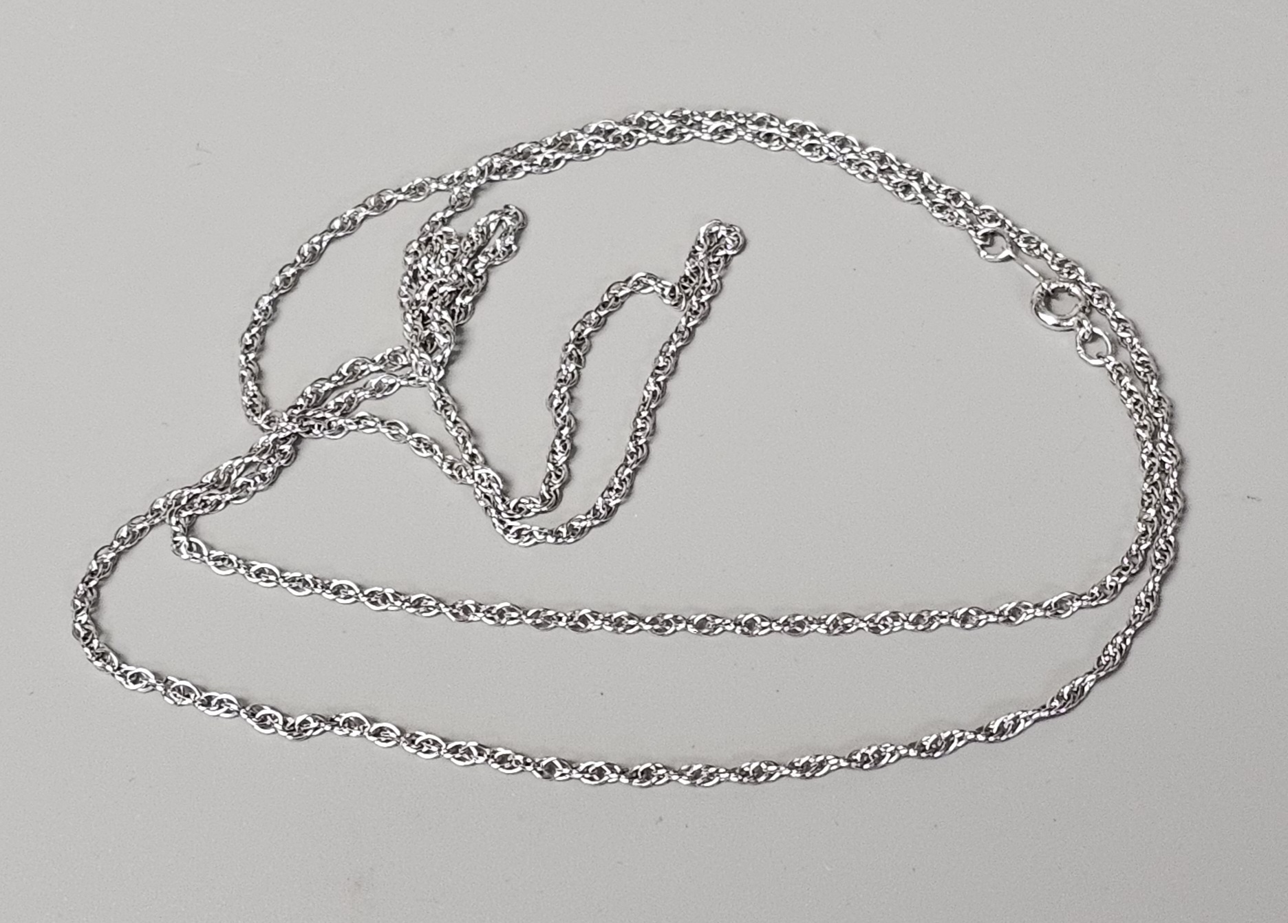Sterling Silver Rope Chain Necklace