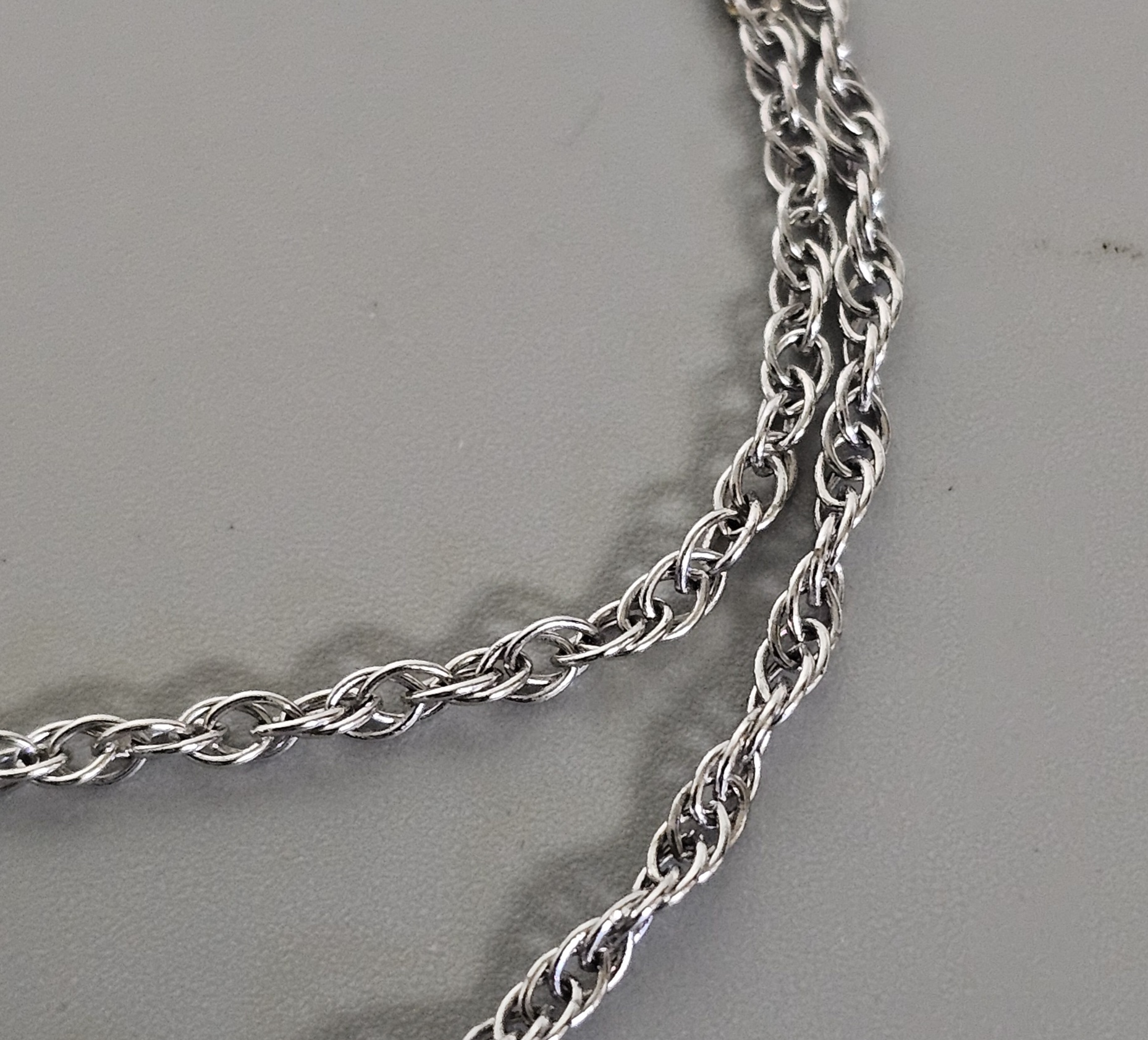 Sterling Silver Rope Chain Necklace