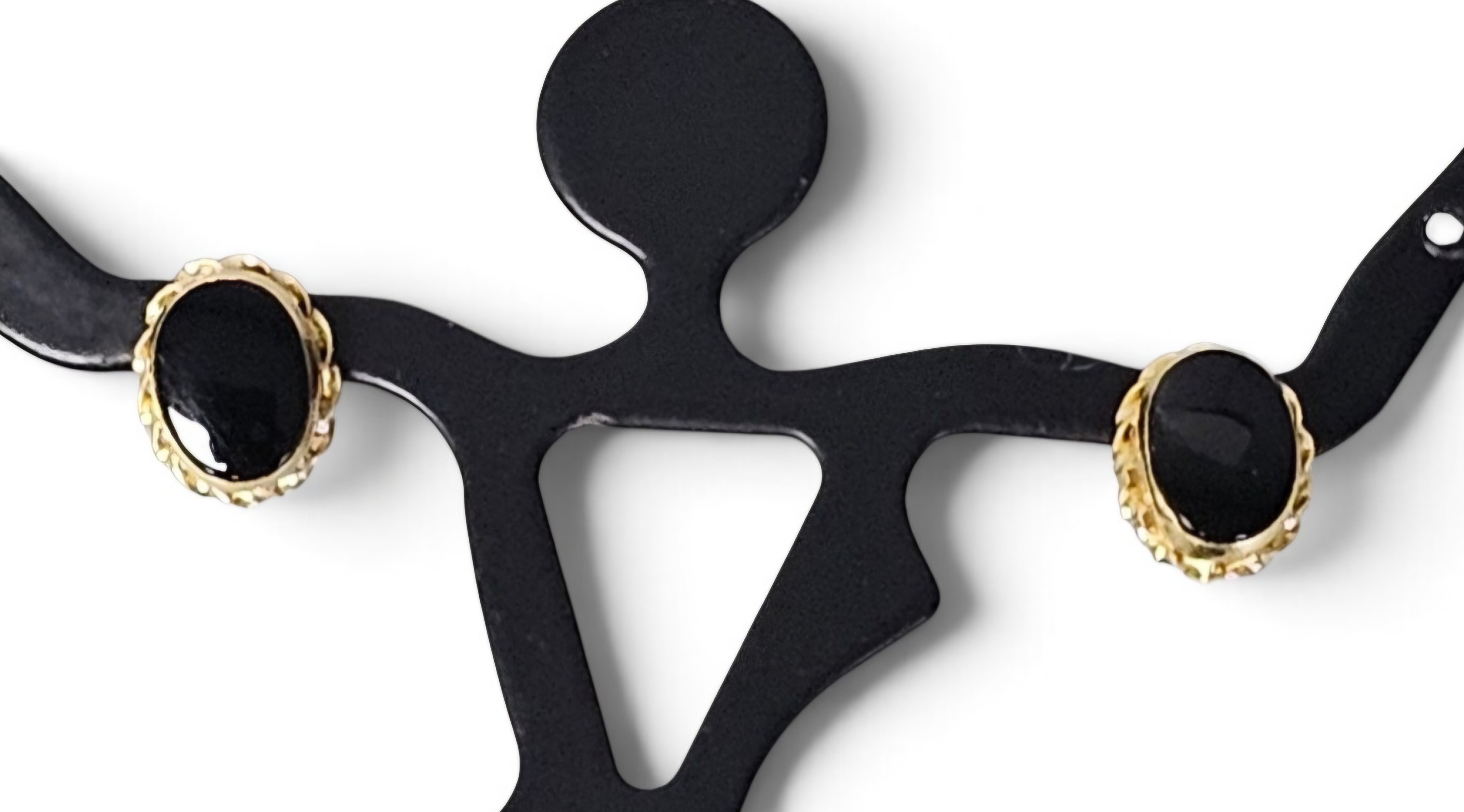 14K Gold Black Onyx Earrings