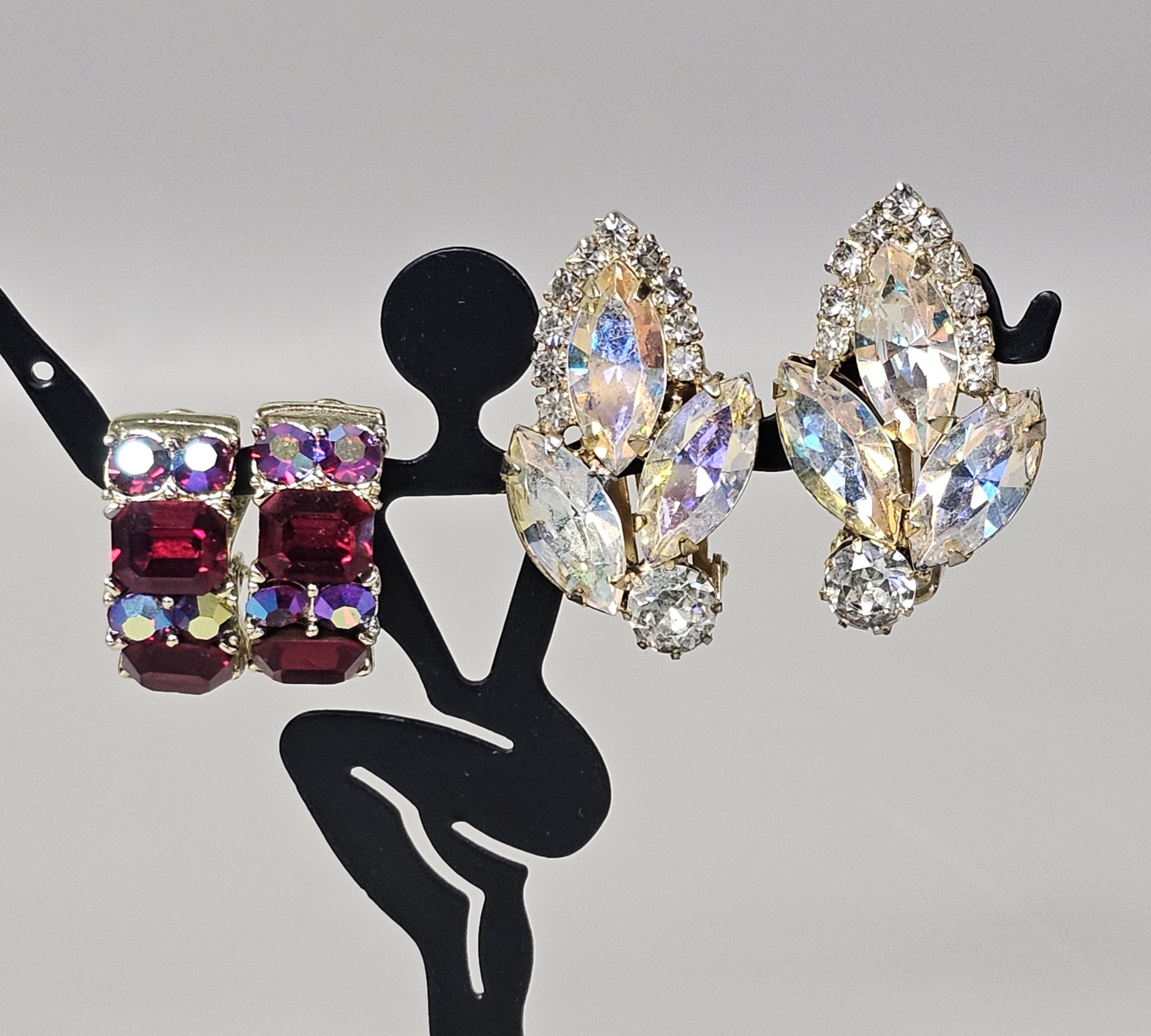 Lisner and Weiss Rhinestone Earrings