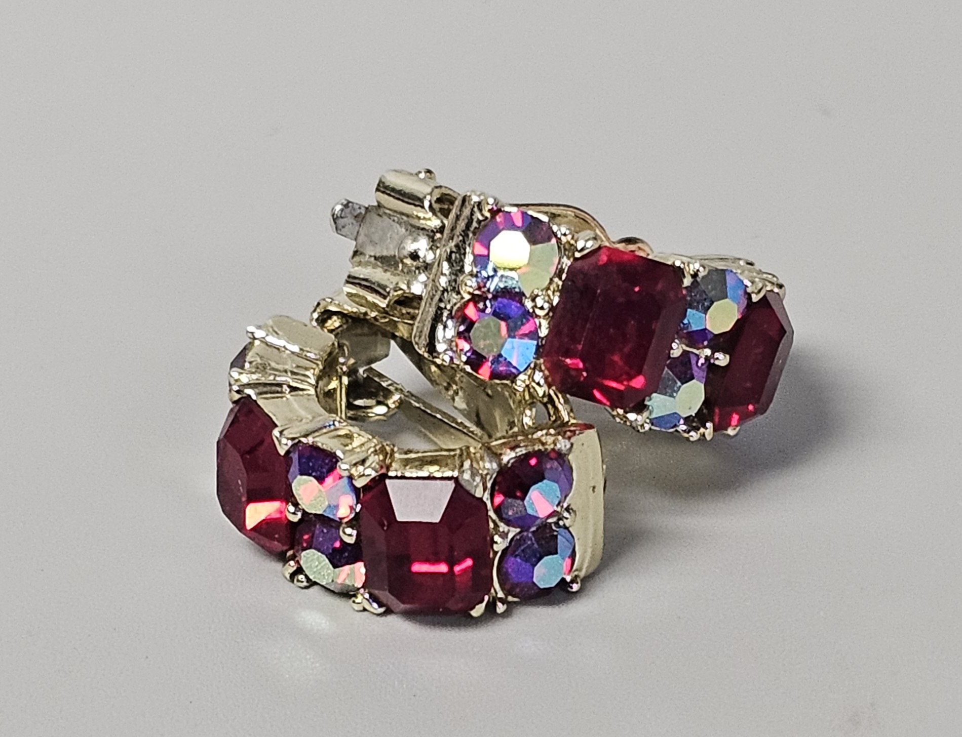 Lisner and Weiss Rhinestone Earrings