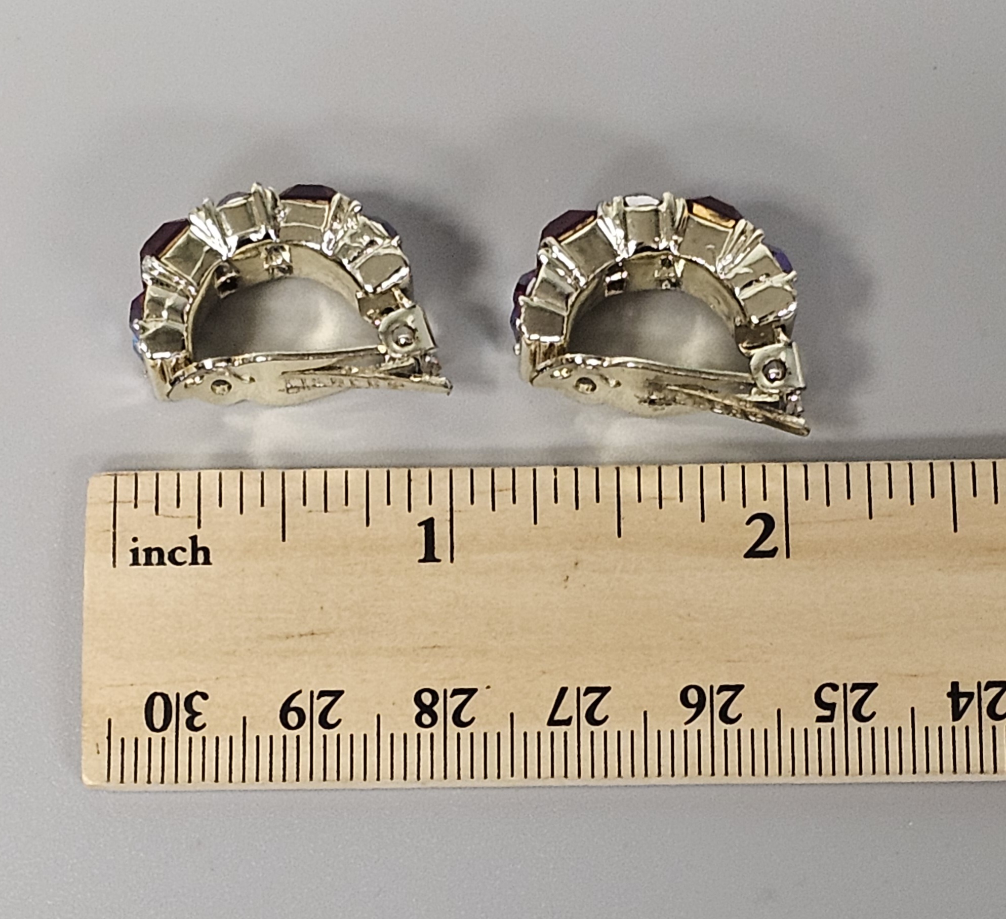 Lisner and Weiss Rhinestone Earrings