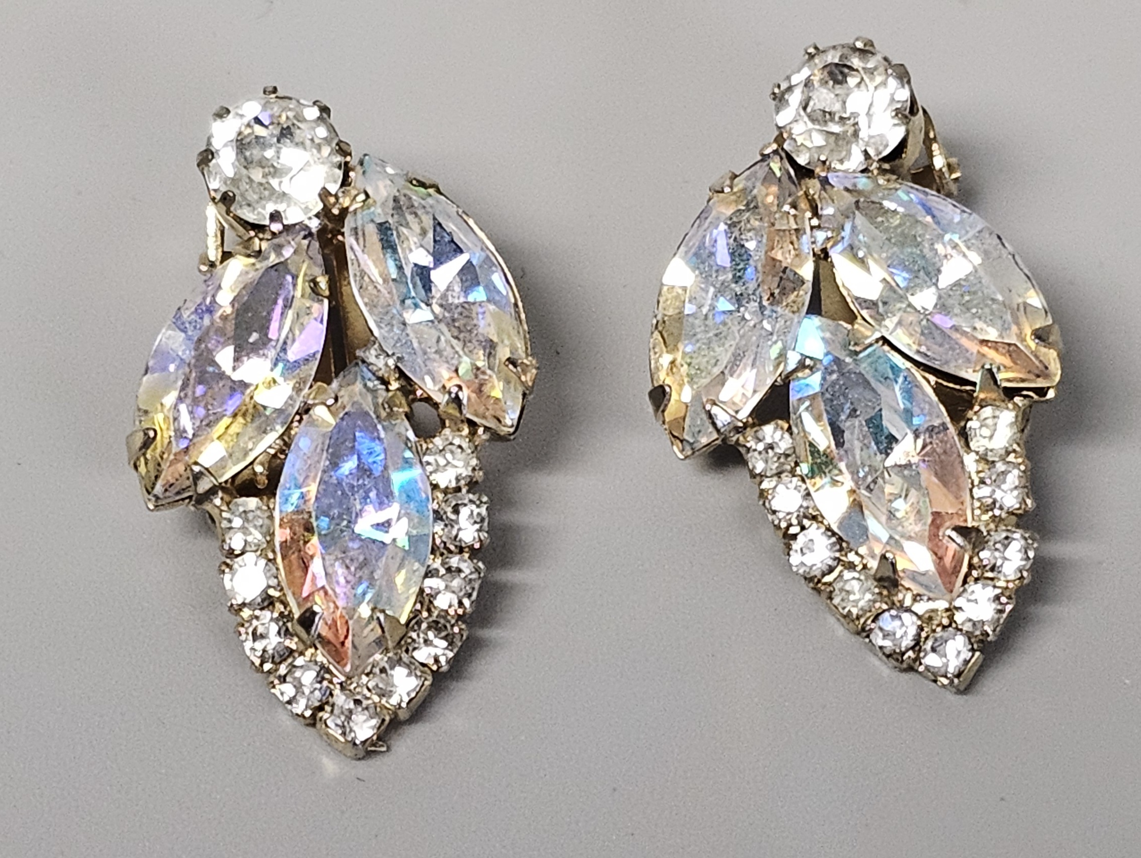 Lisner and Weiss Rhinestone Earrings