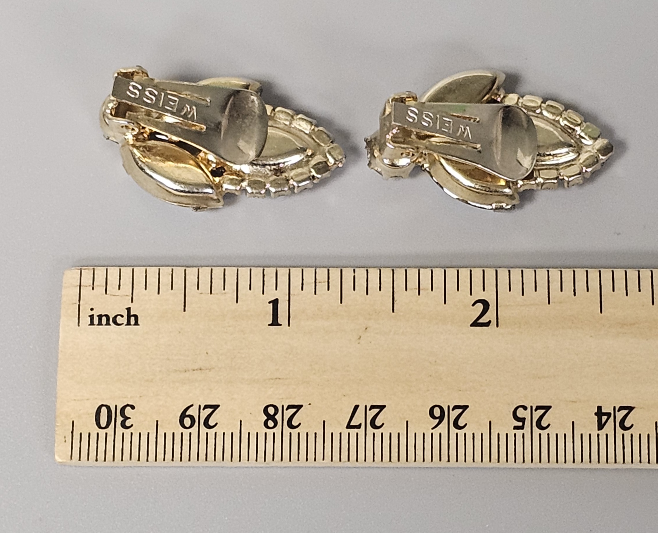 Lisner and Weiss Rhinestone Earrings