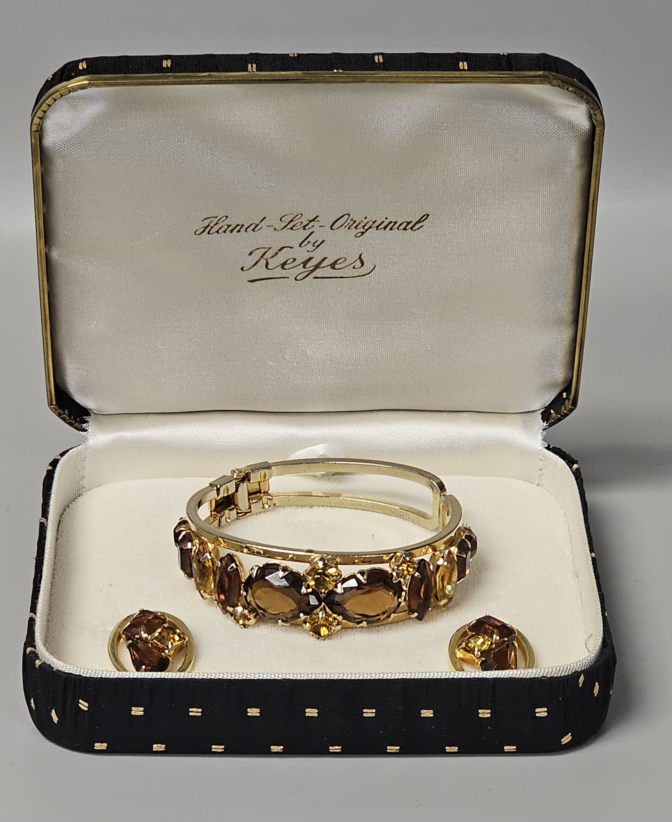 Keyes Hand-Set Rhinestone Jewelry Set