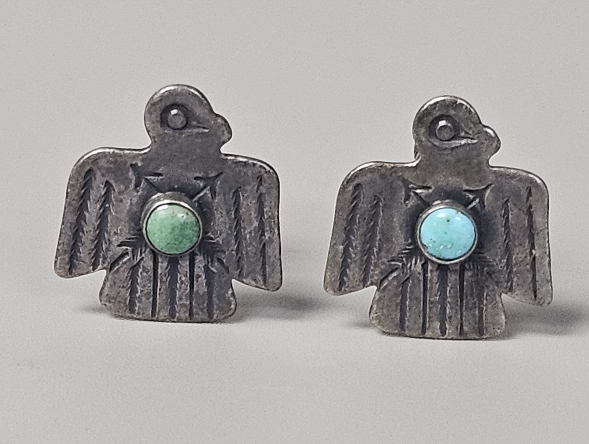 Vintage Sterling Silver Thunderbird Earrings 5.2 Grams