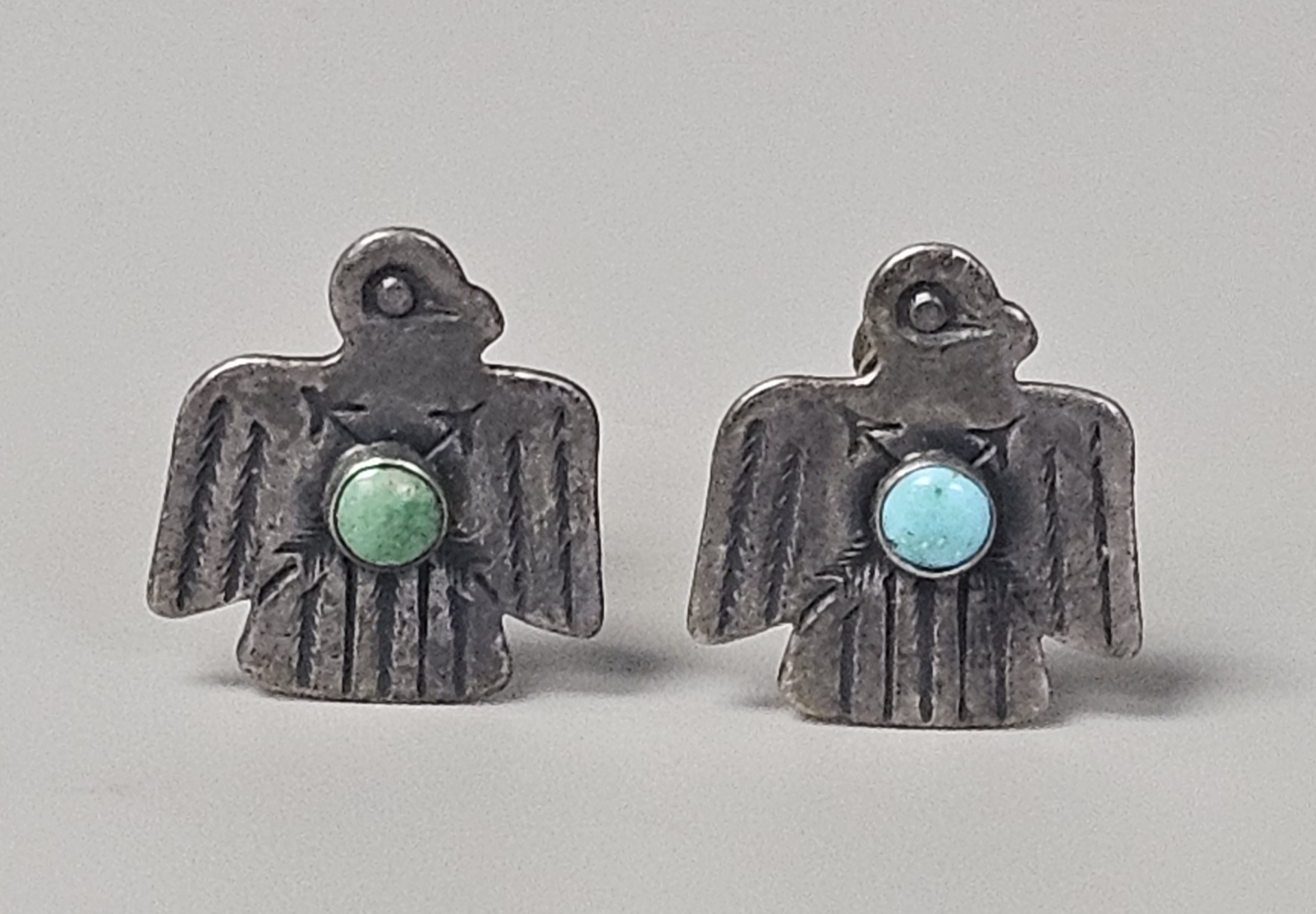 Vintage Sterling Silver Thunderbird Earrings 5.2 Grams