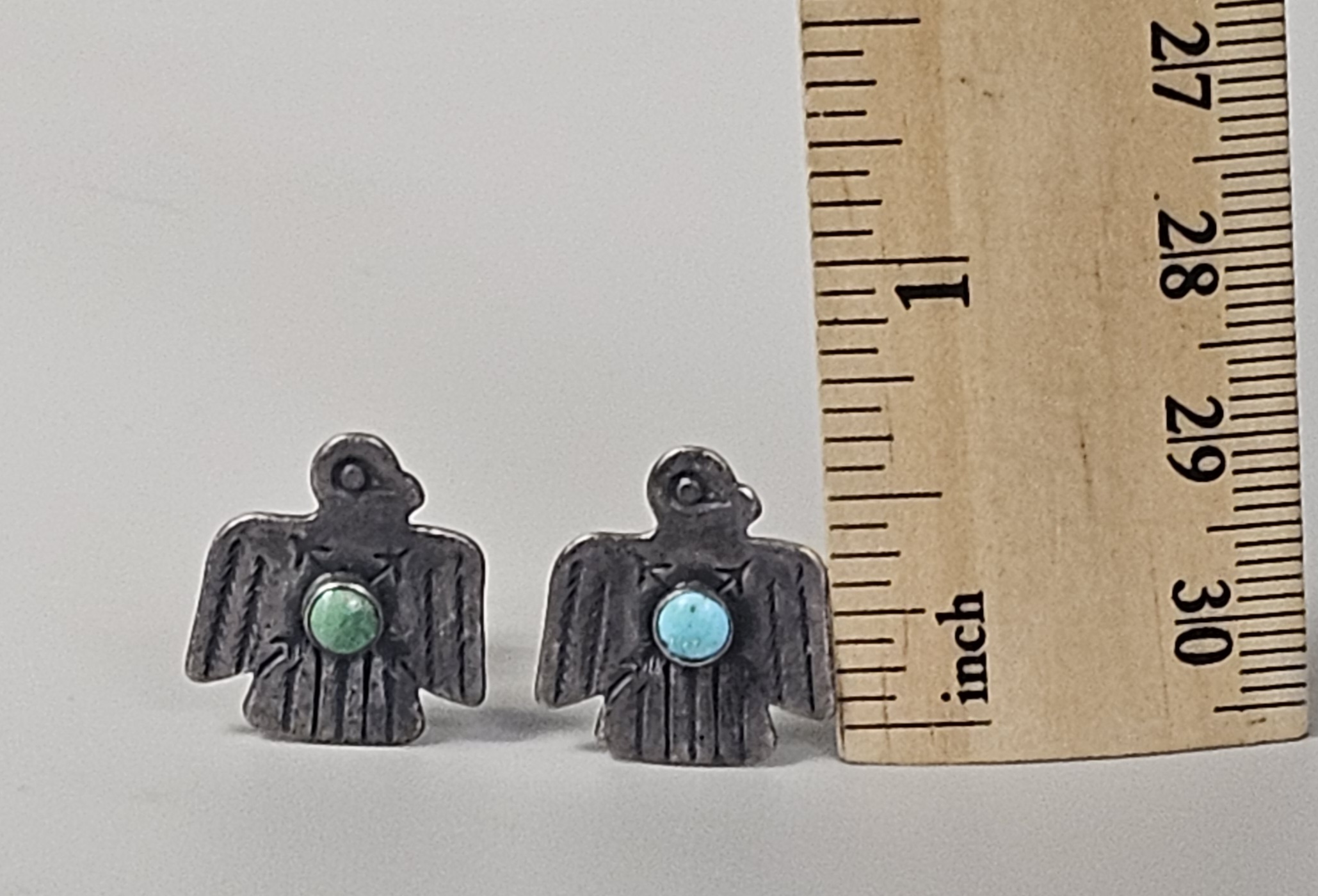 Vintage Sterling Silver Thunderbird Earrings 5.2 Grams