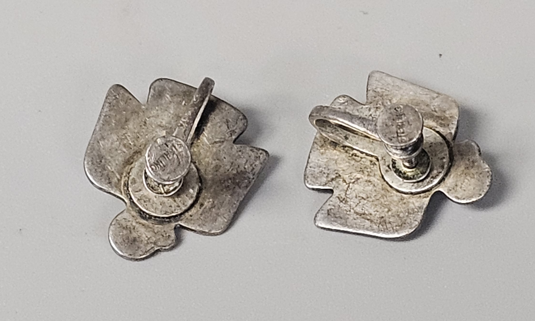 Vintage Sterling Silver Thunderbird Earrings 5.2 Grams