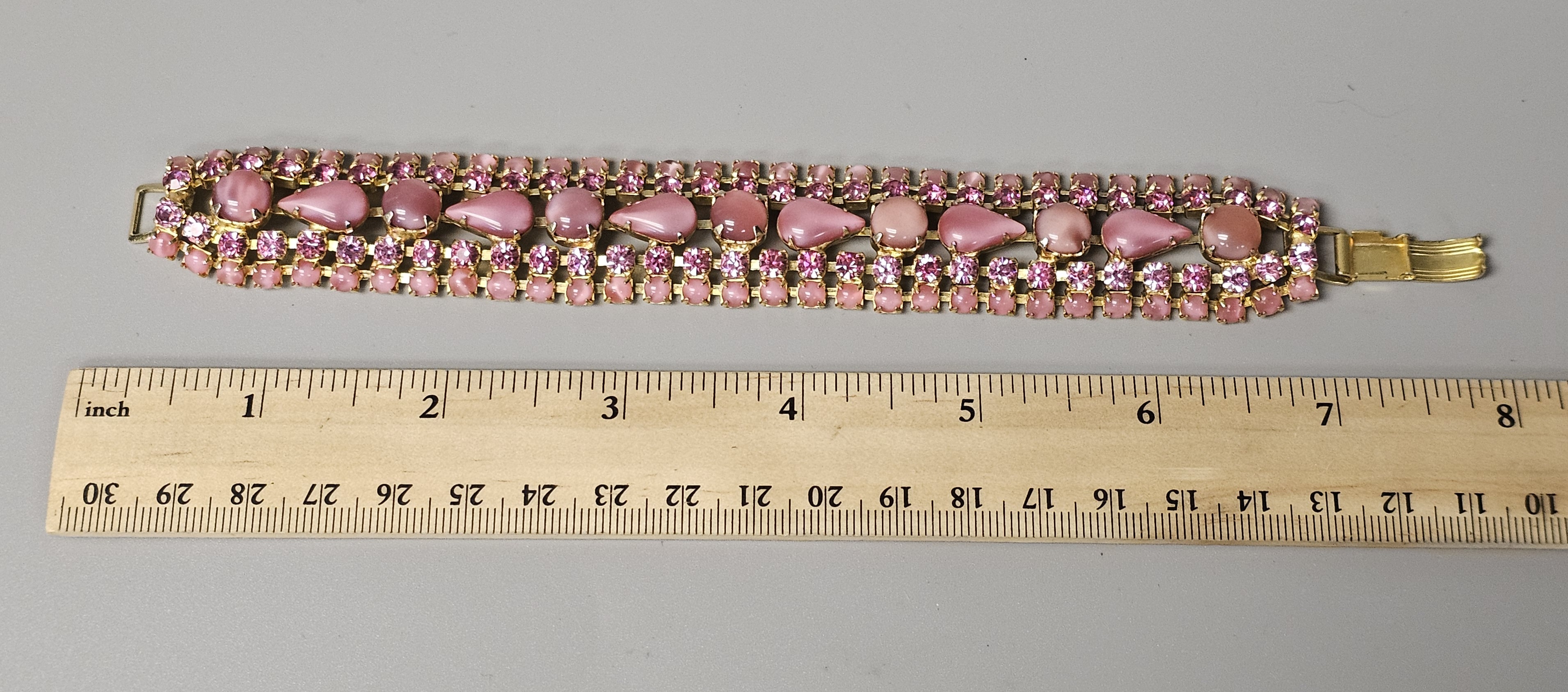 Vintage Pink Moonglow Jewelry Parure