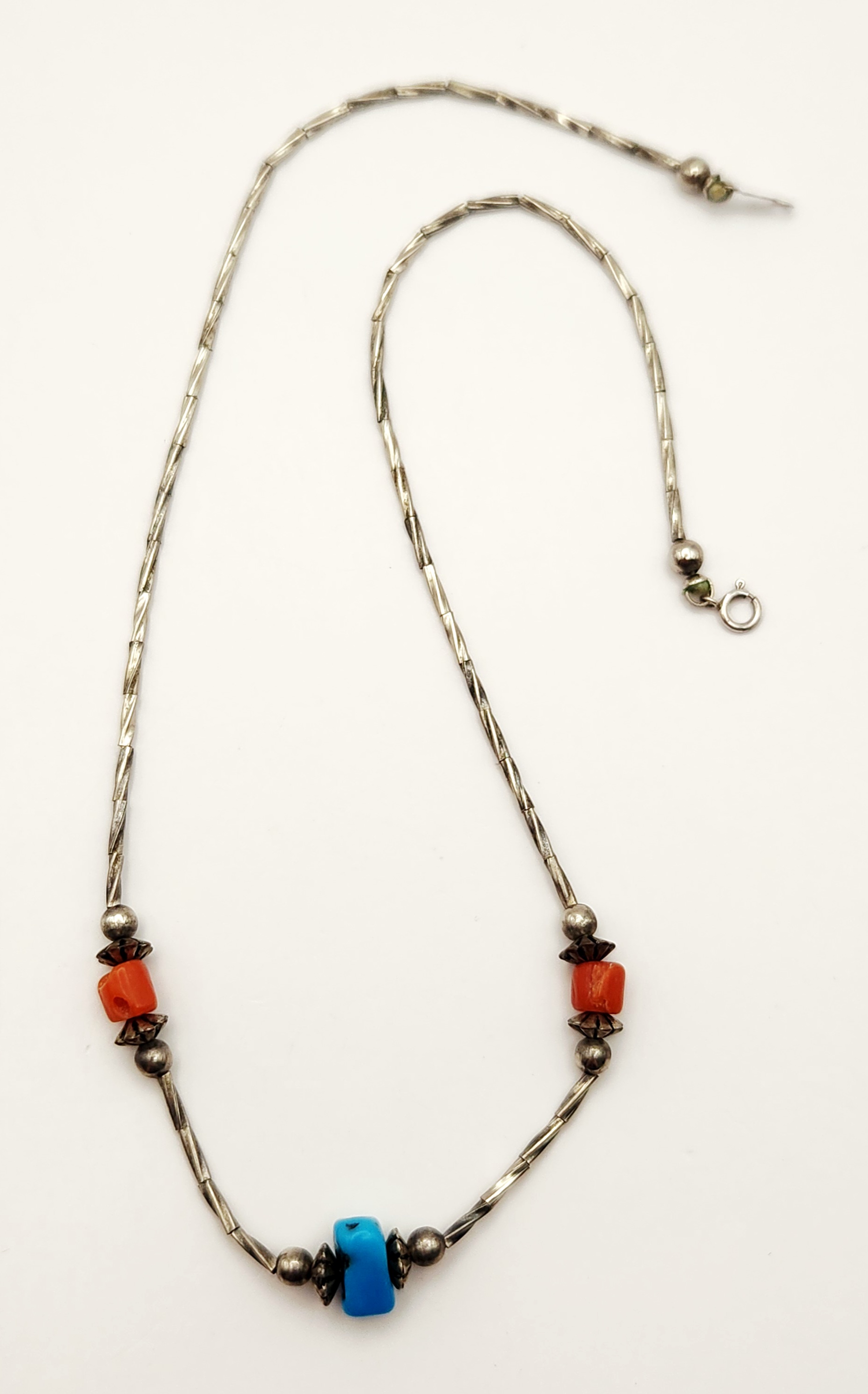 Sterling Turquoise & Coral Set 8.9 Grams