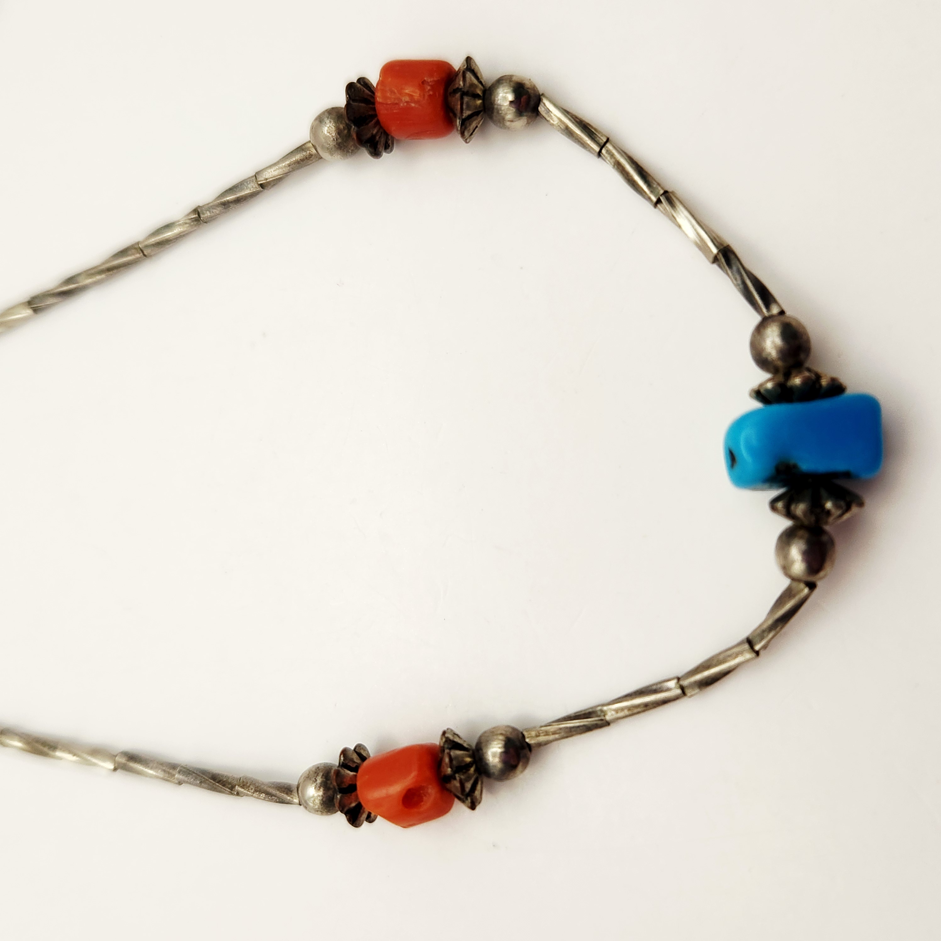 Sterling Turquoise & Coral Set 8.9 Grams