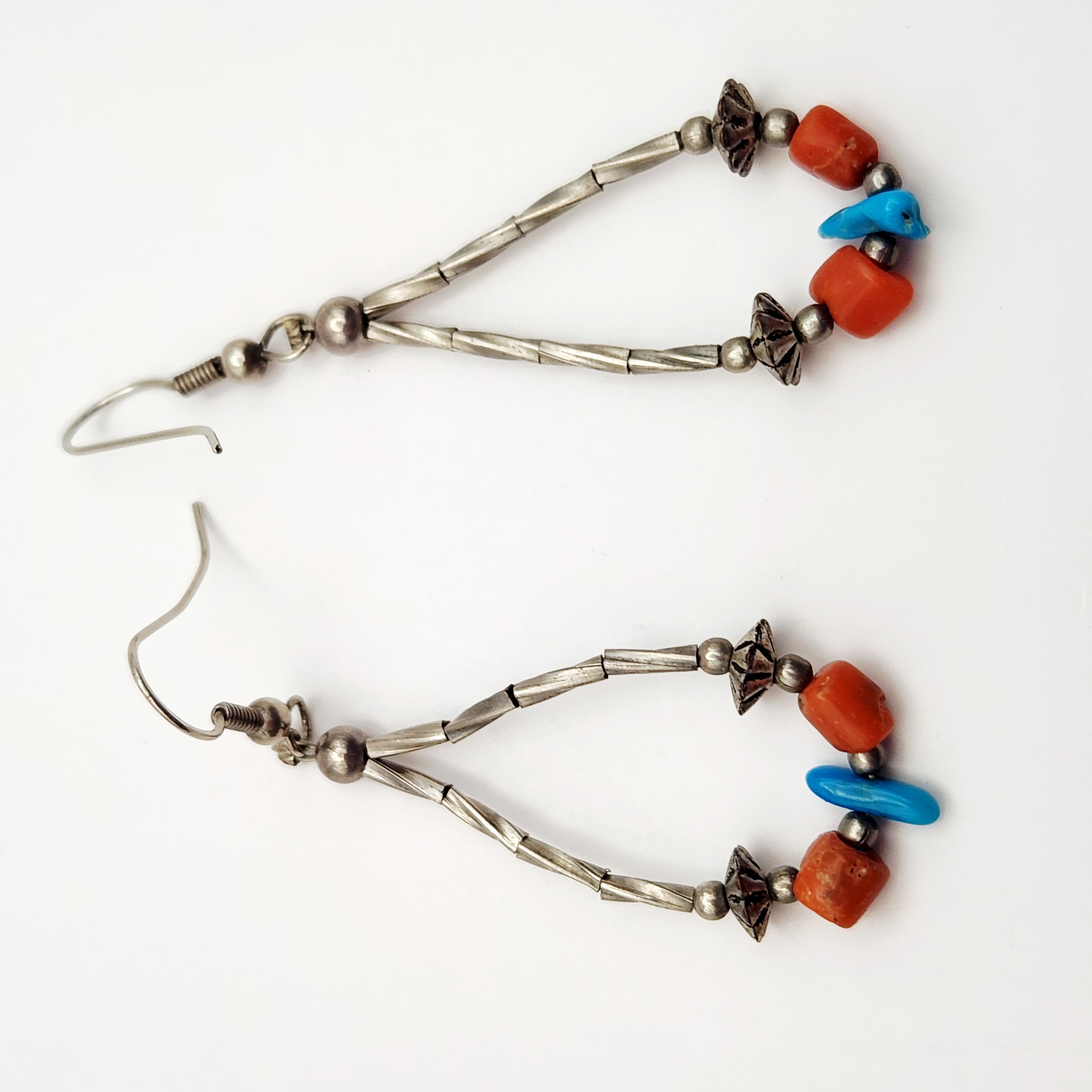 Sterling Turquoise & Coral Set 8.9 Grams