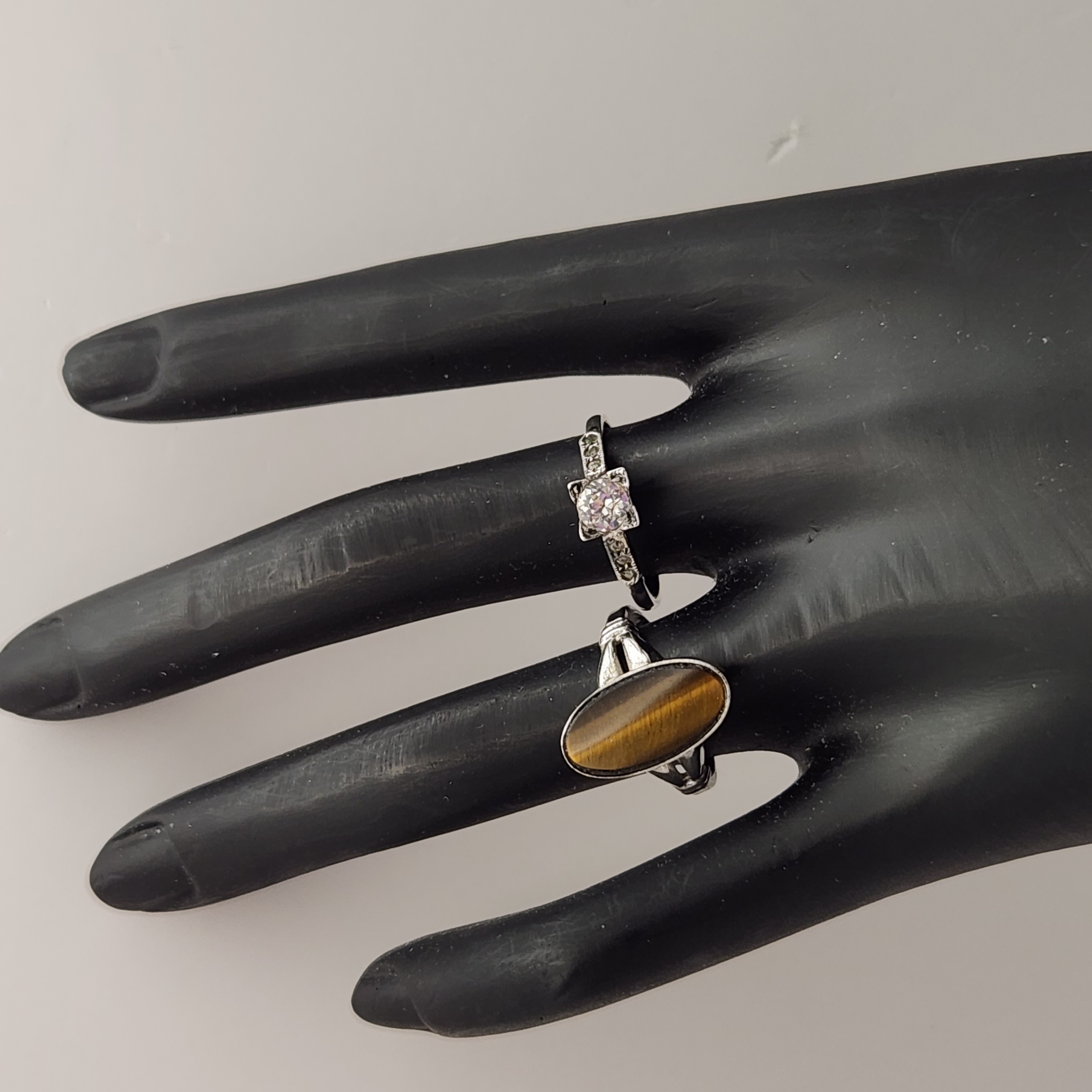 Sterling Gemstone Rings 4.2 Grams