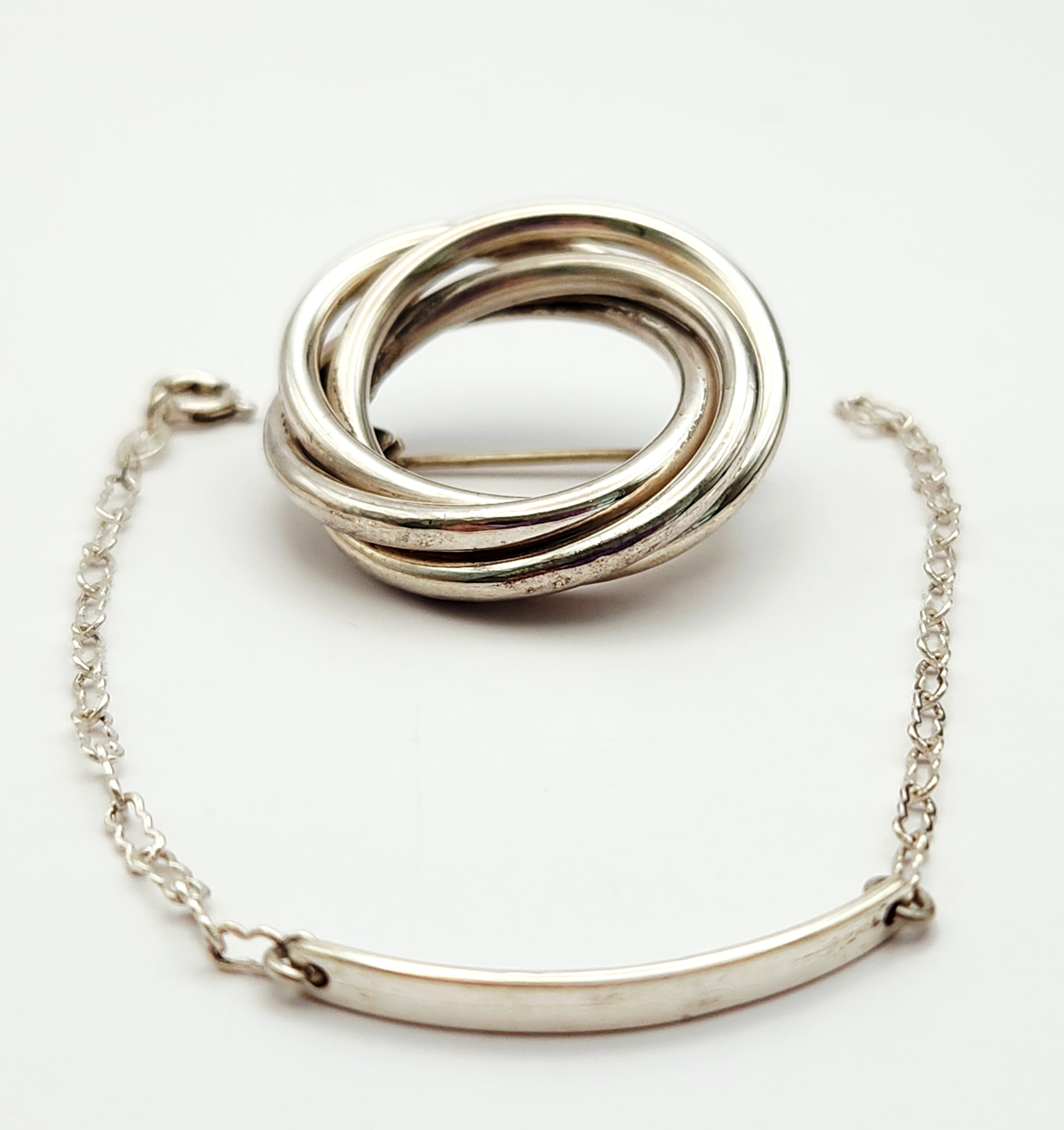 Sterling Pin & Bracelet 11.2 Grams