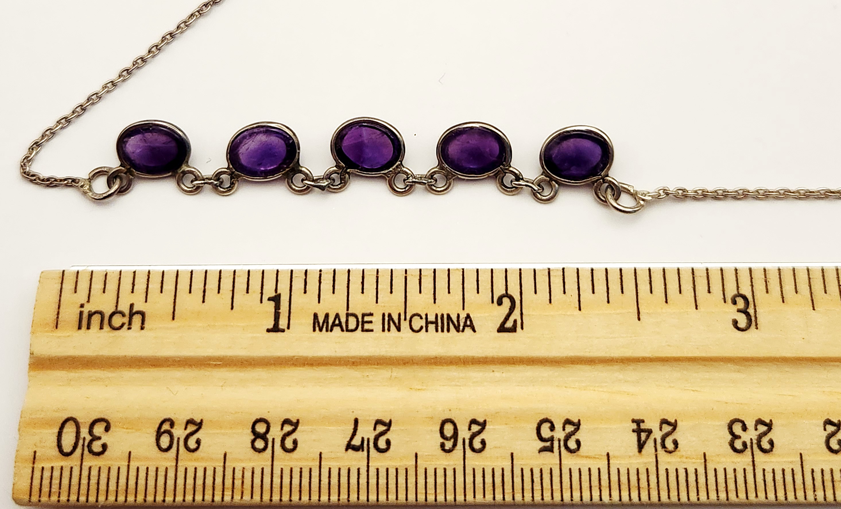 Sterling Amethyst Jewelry 10.2 Grams
