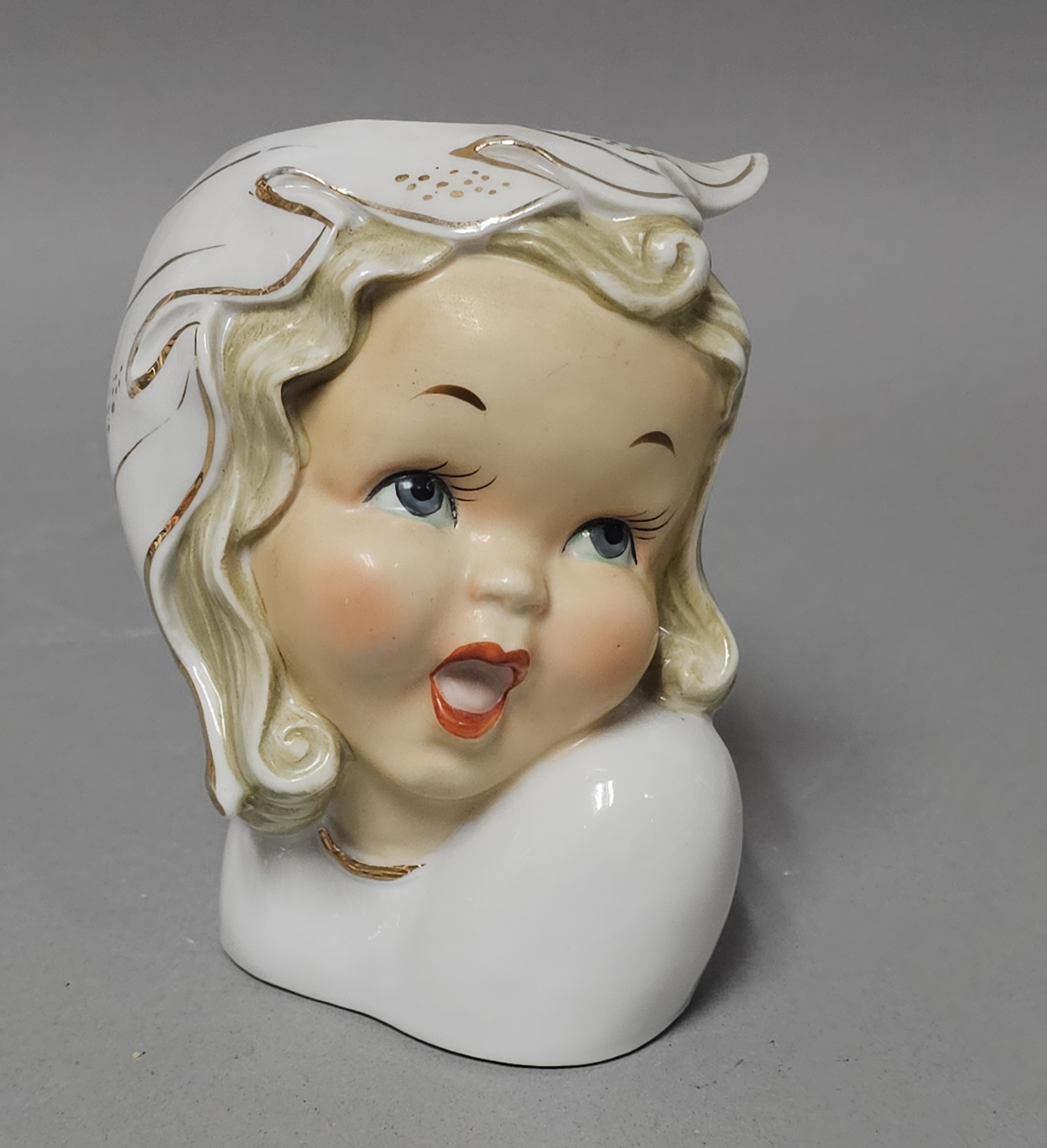 Ucagco Ceramic Girl Head Vase