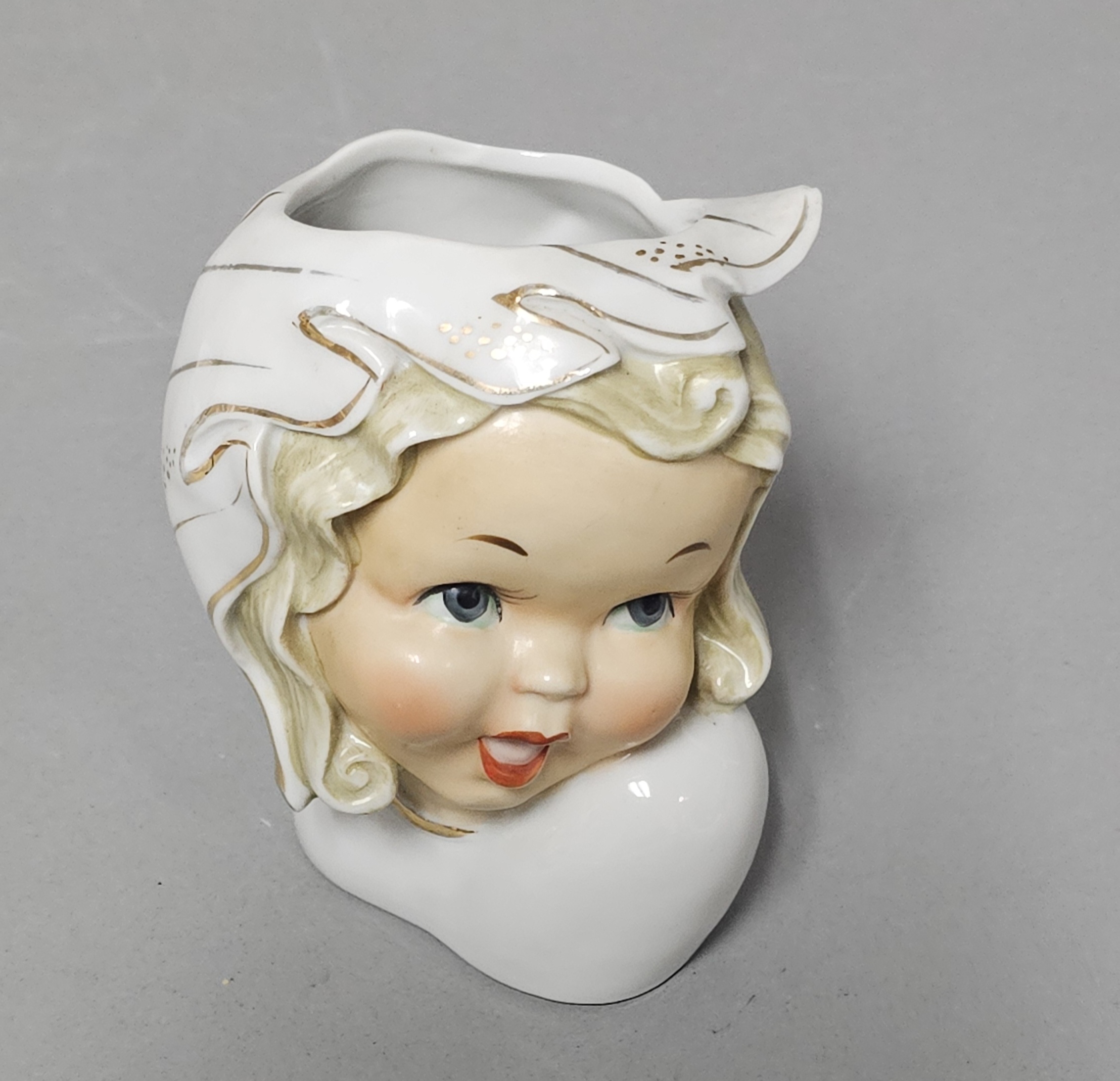 Ucagco Ceramic Girl Head Vase